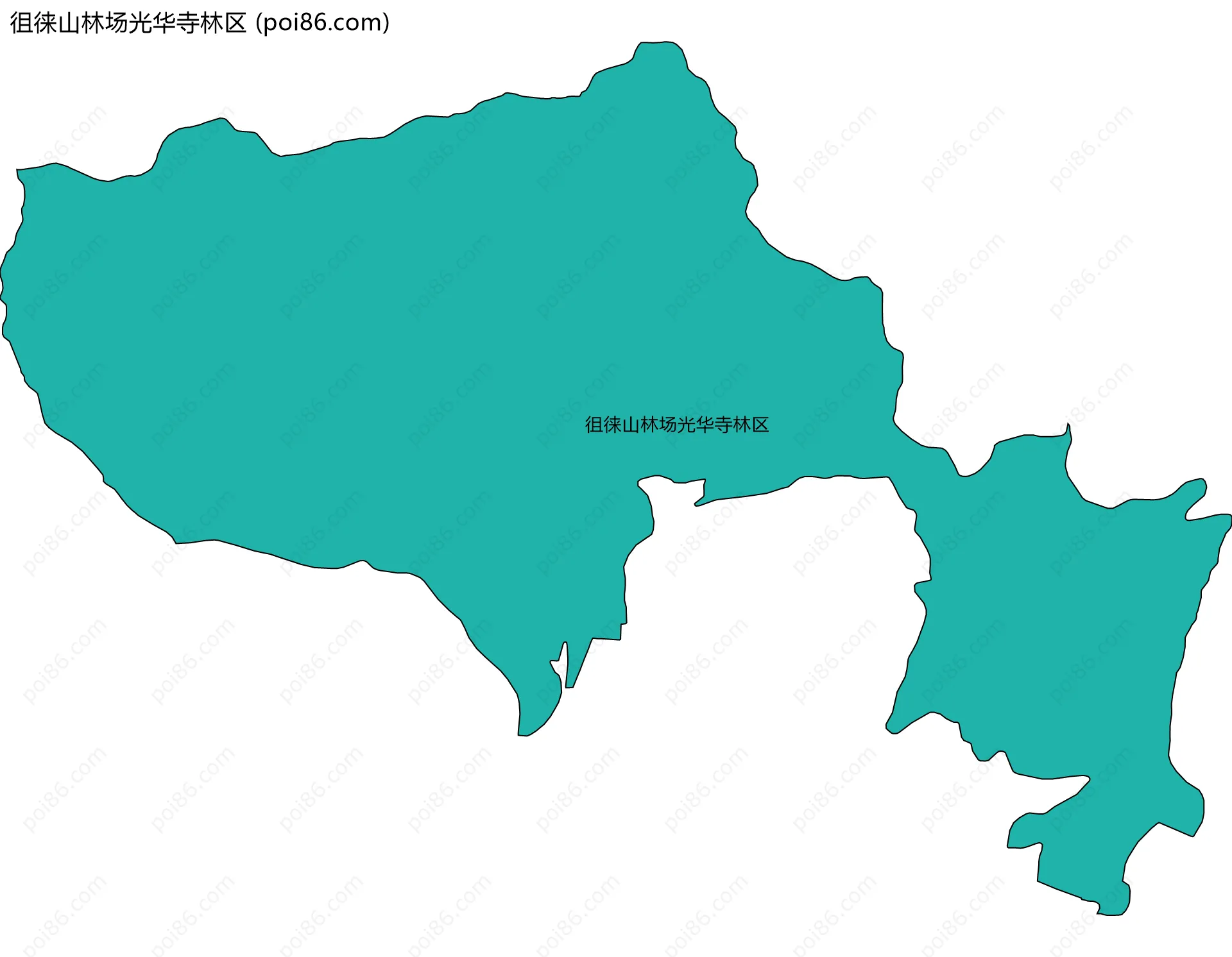 徂徕山林场光华寺林区边界地图