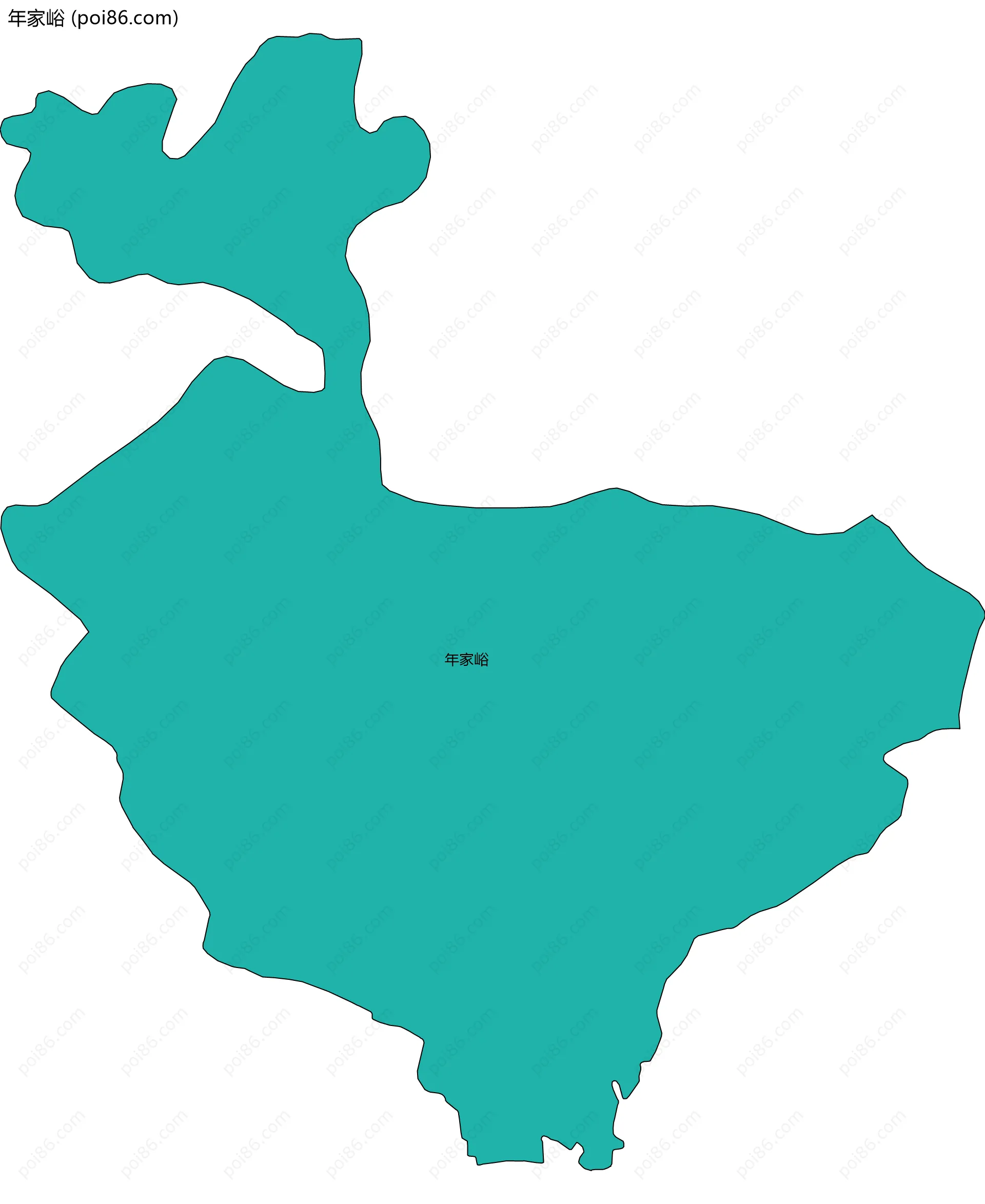 年家峪边界地图