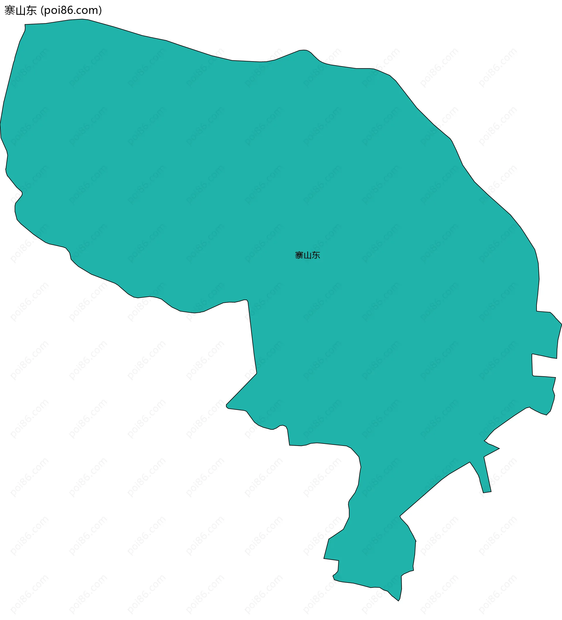 寨山东边界地图