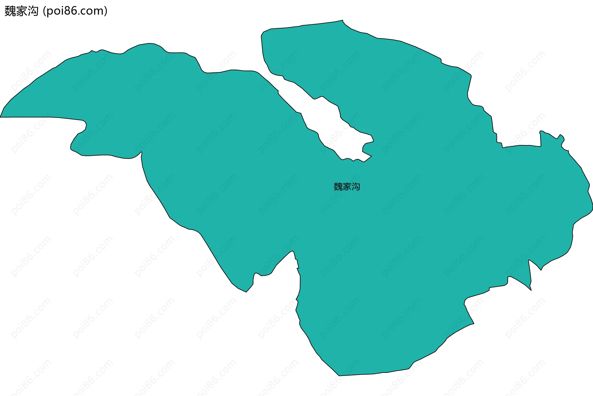 魏家沟边界地图