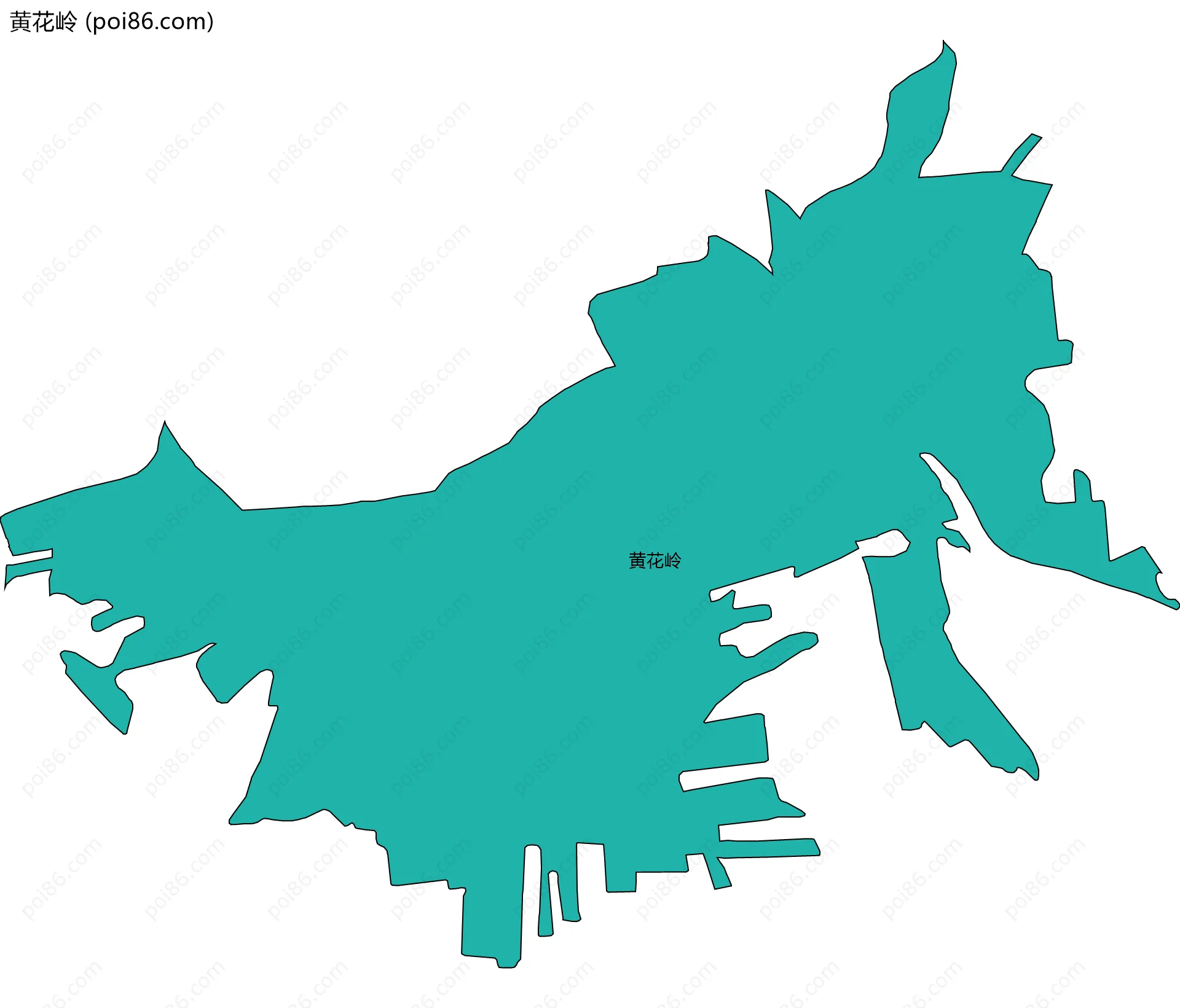 黄花岭边界地图