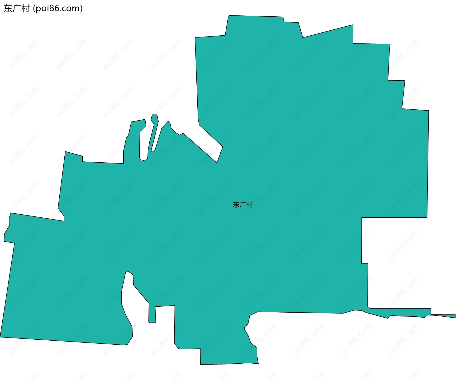 东广村边界地图