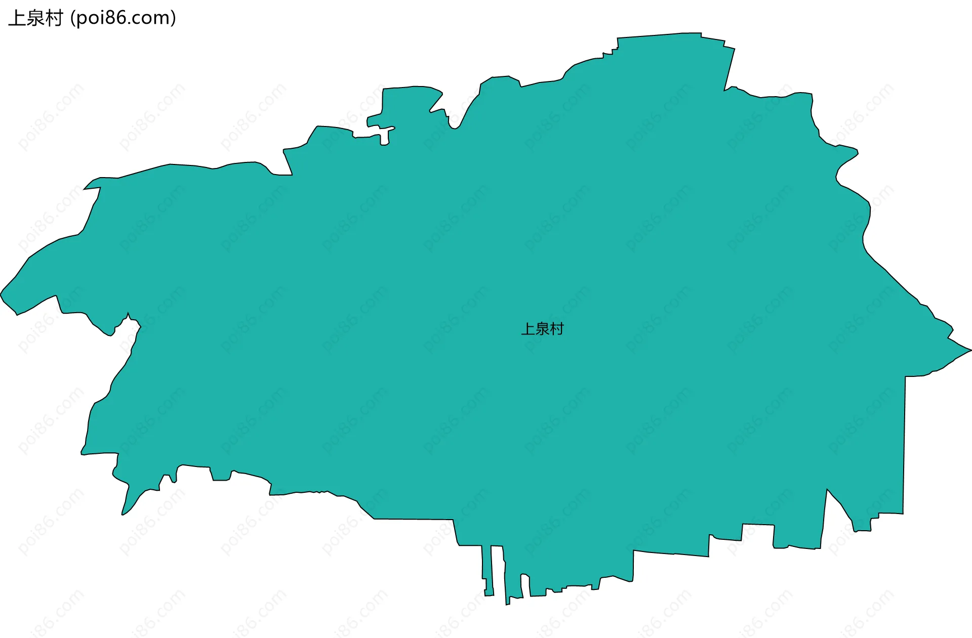 上泉村边界地图