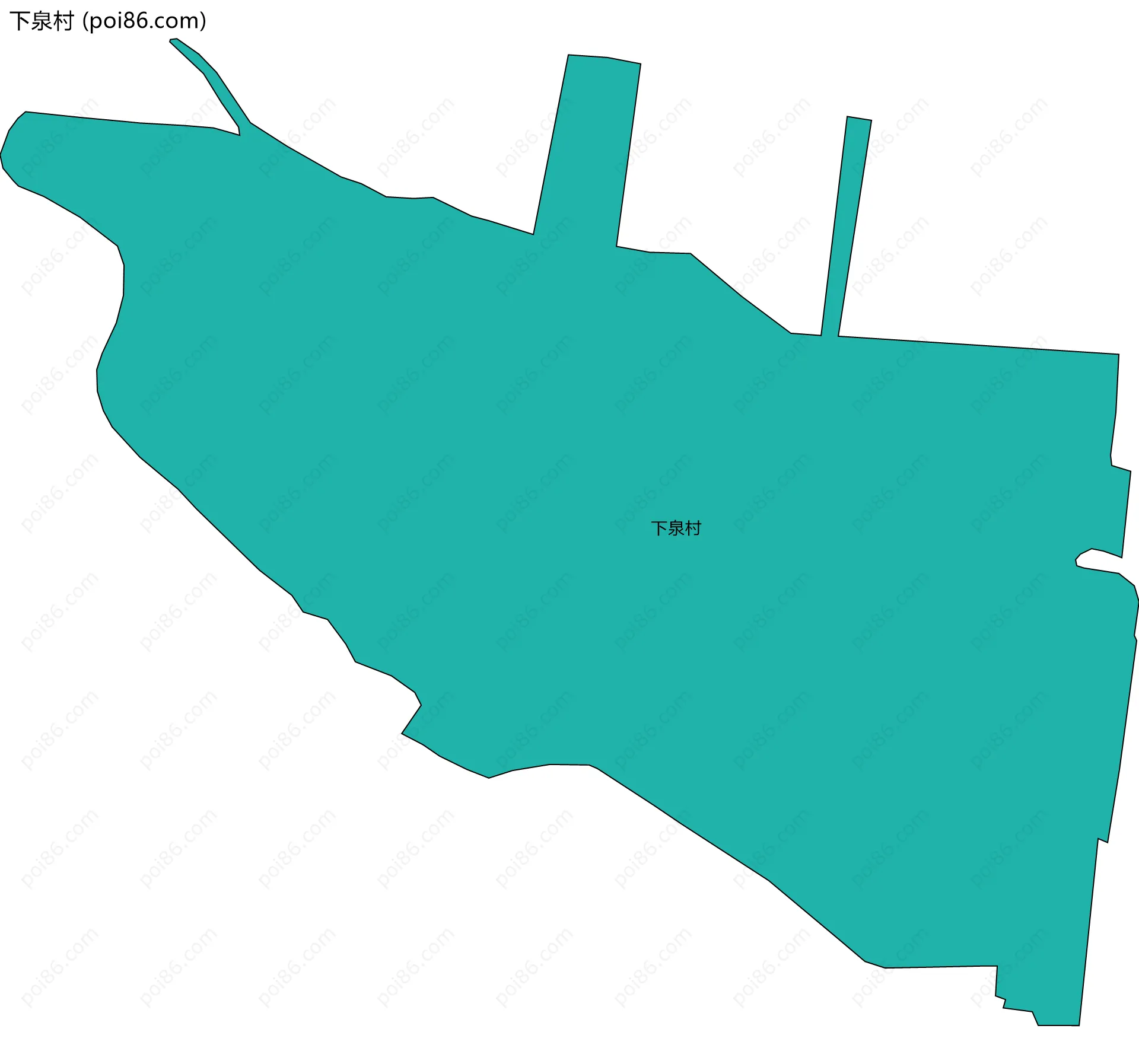 下泉村边界地图
