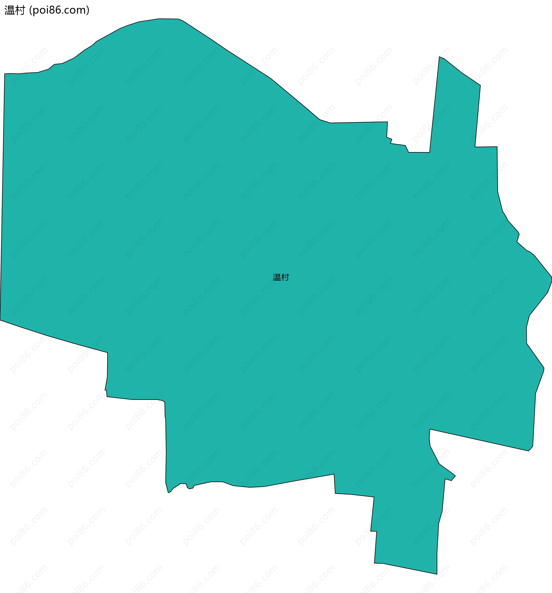 温村边界地图