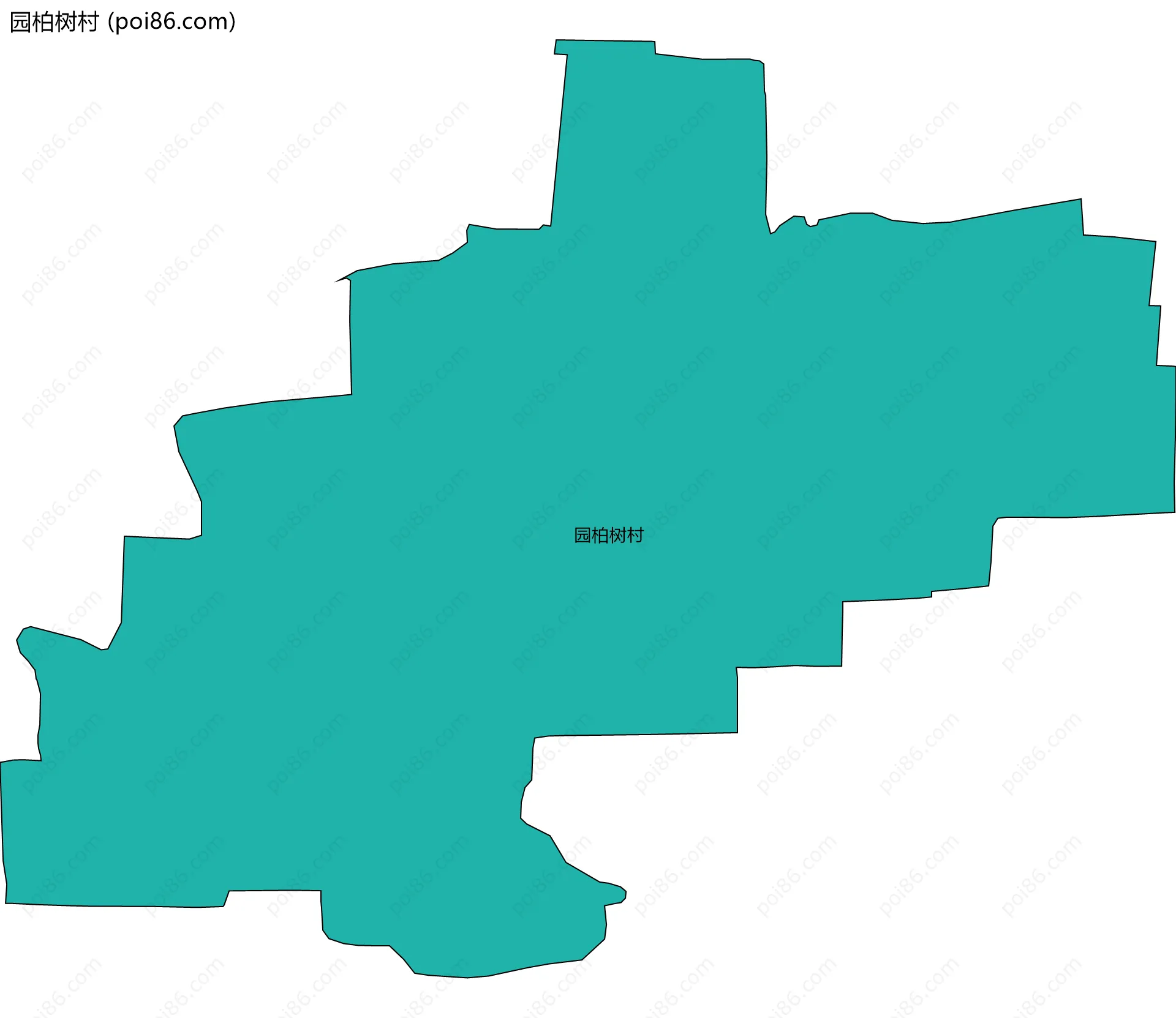 园柏树村边界地图