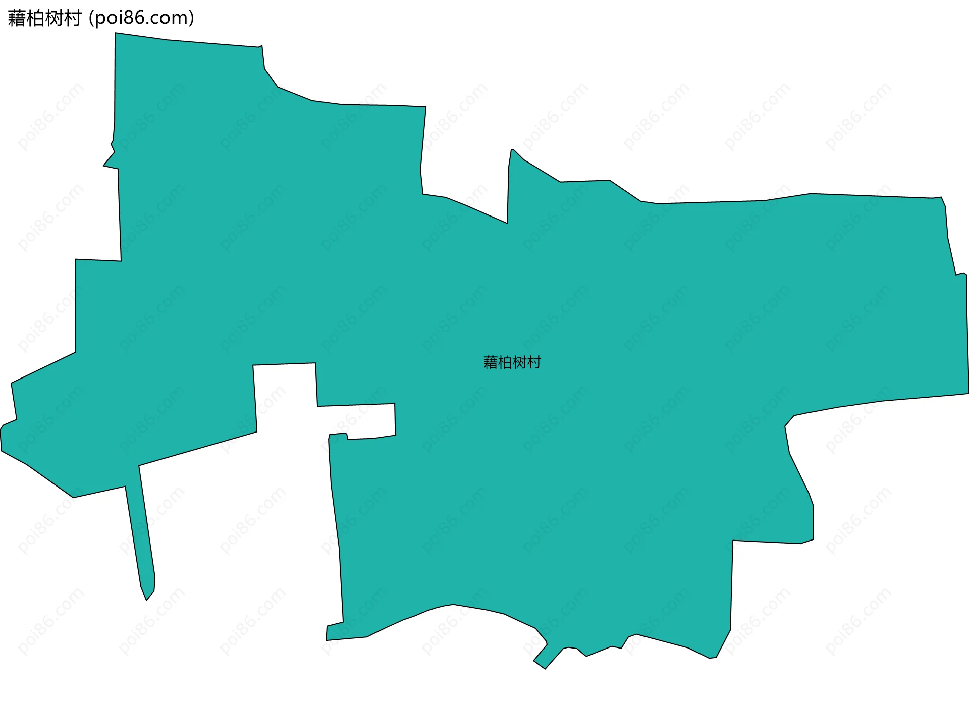 藉柏树村边界地图