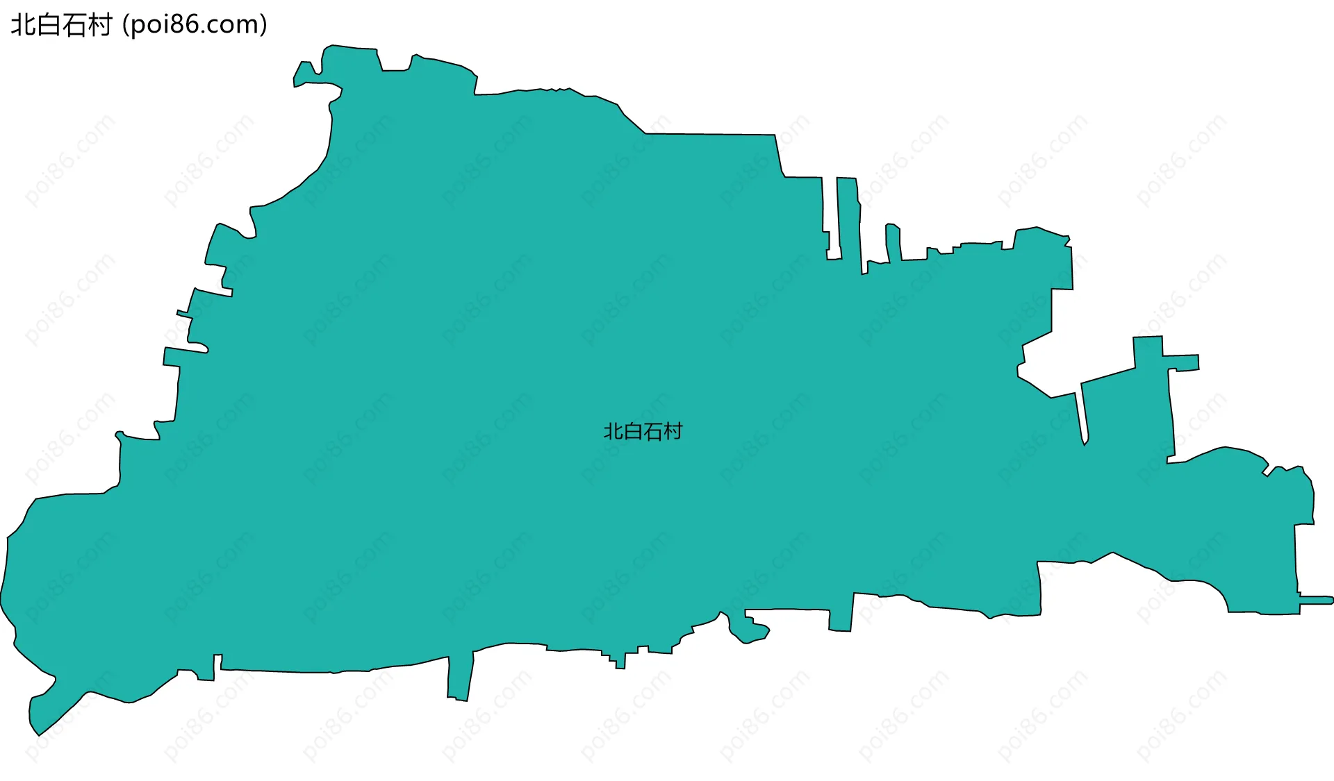 北白石村边界地图