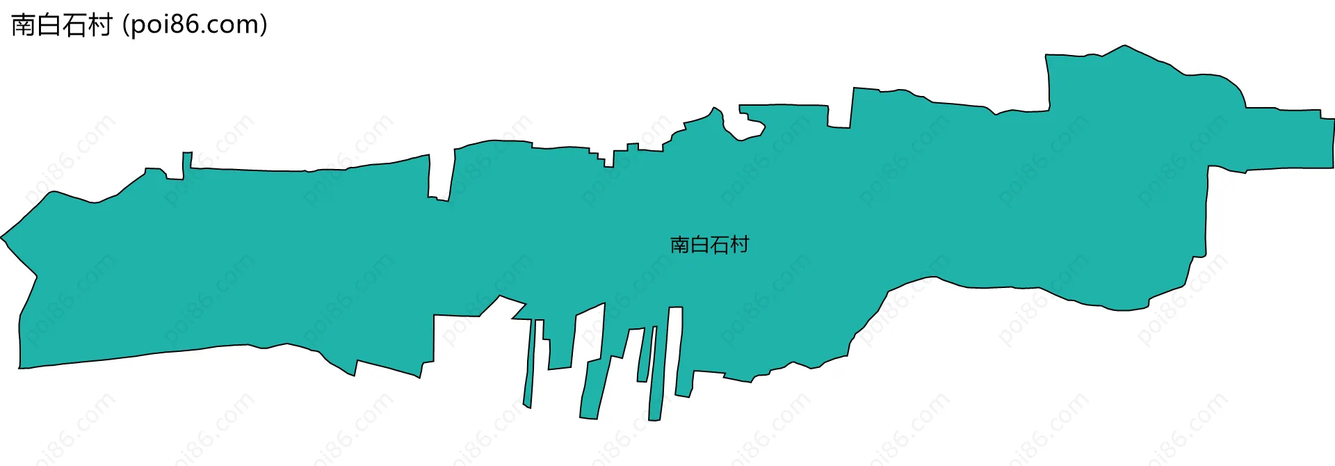 南白石村边界地图