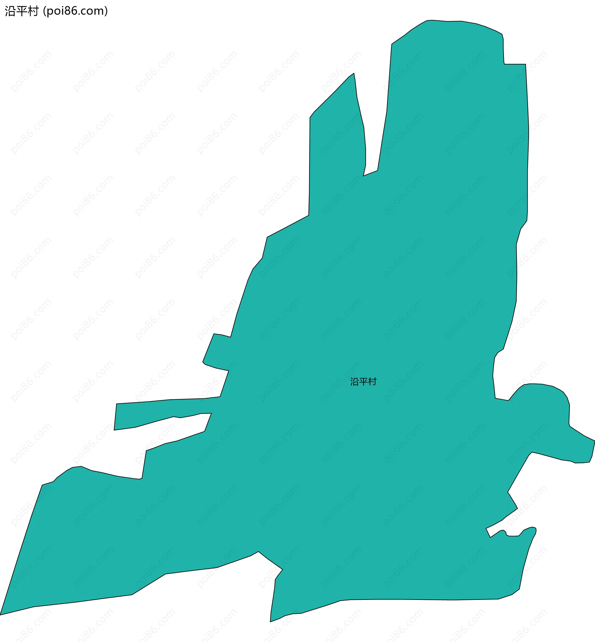 沿平村边界地图