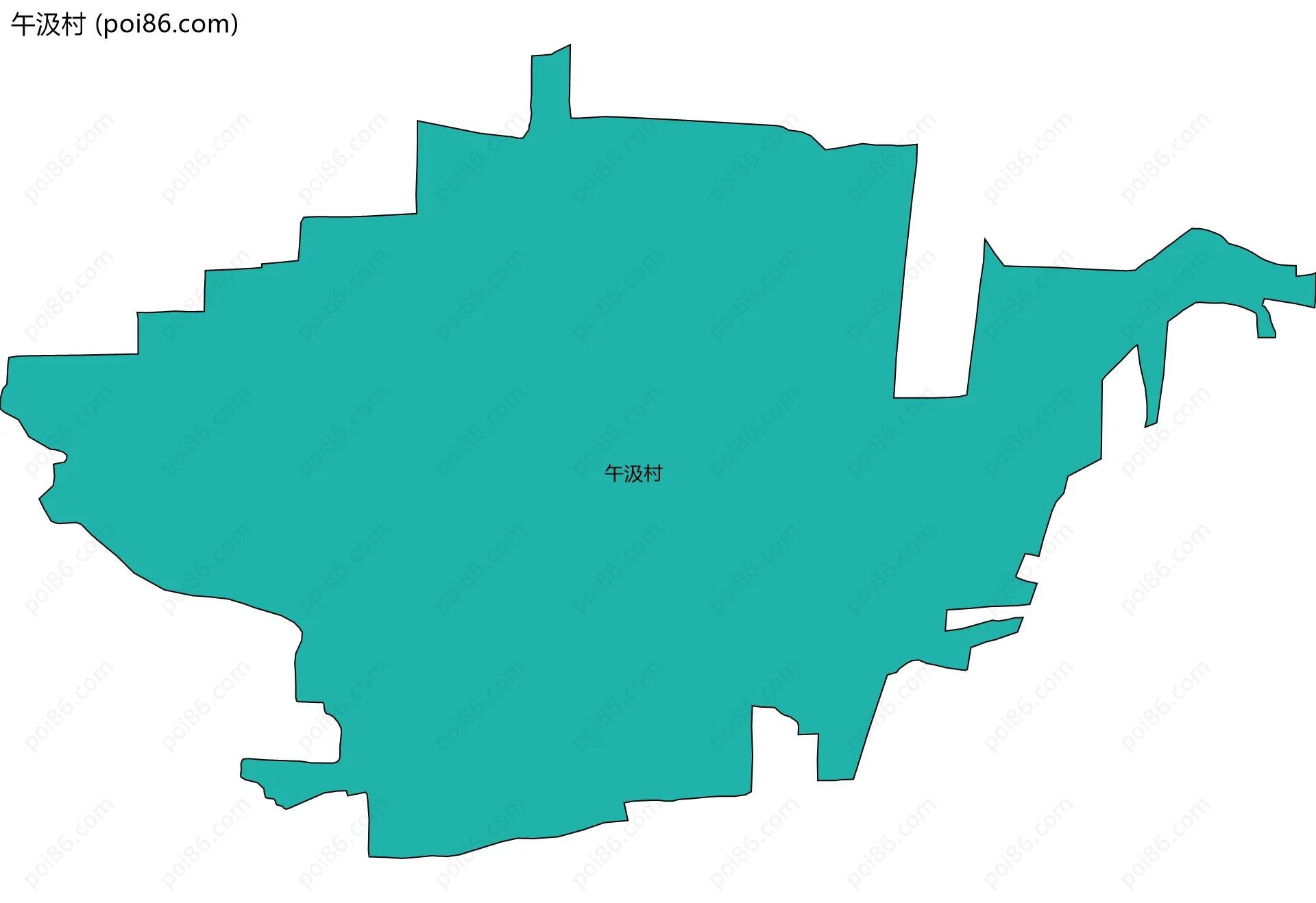 午汲村边界地图
