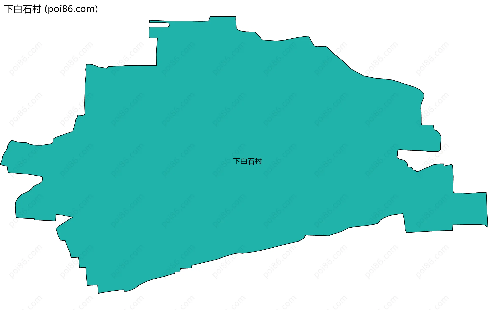 下白石村边界地图
