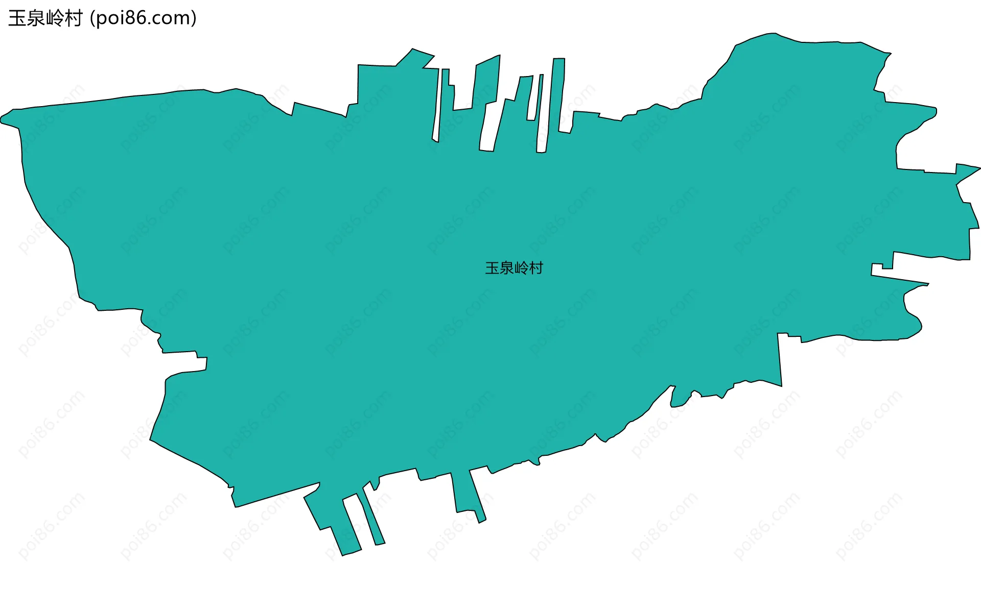 玉泉岭村边界地图