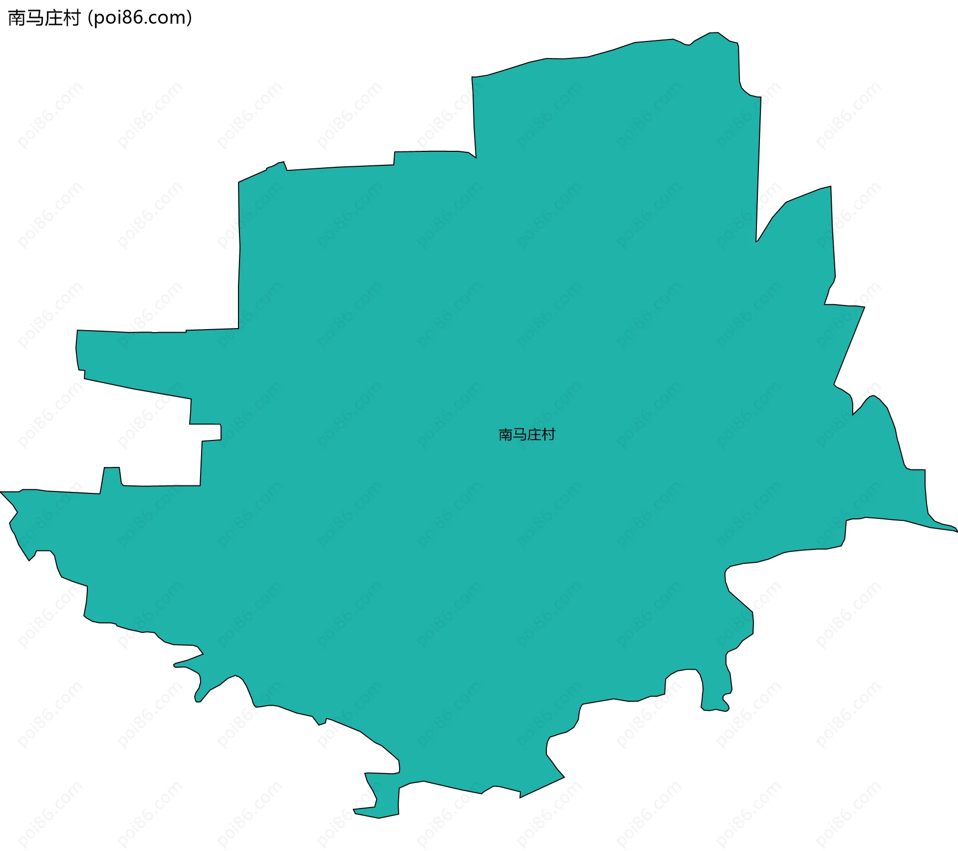 南马庄村边界地图