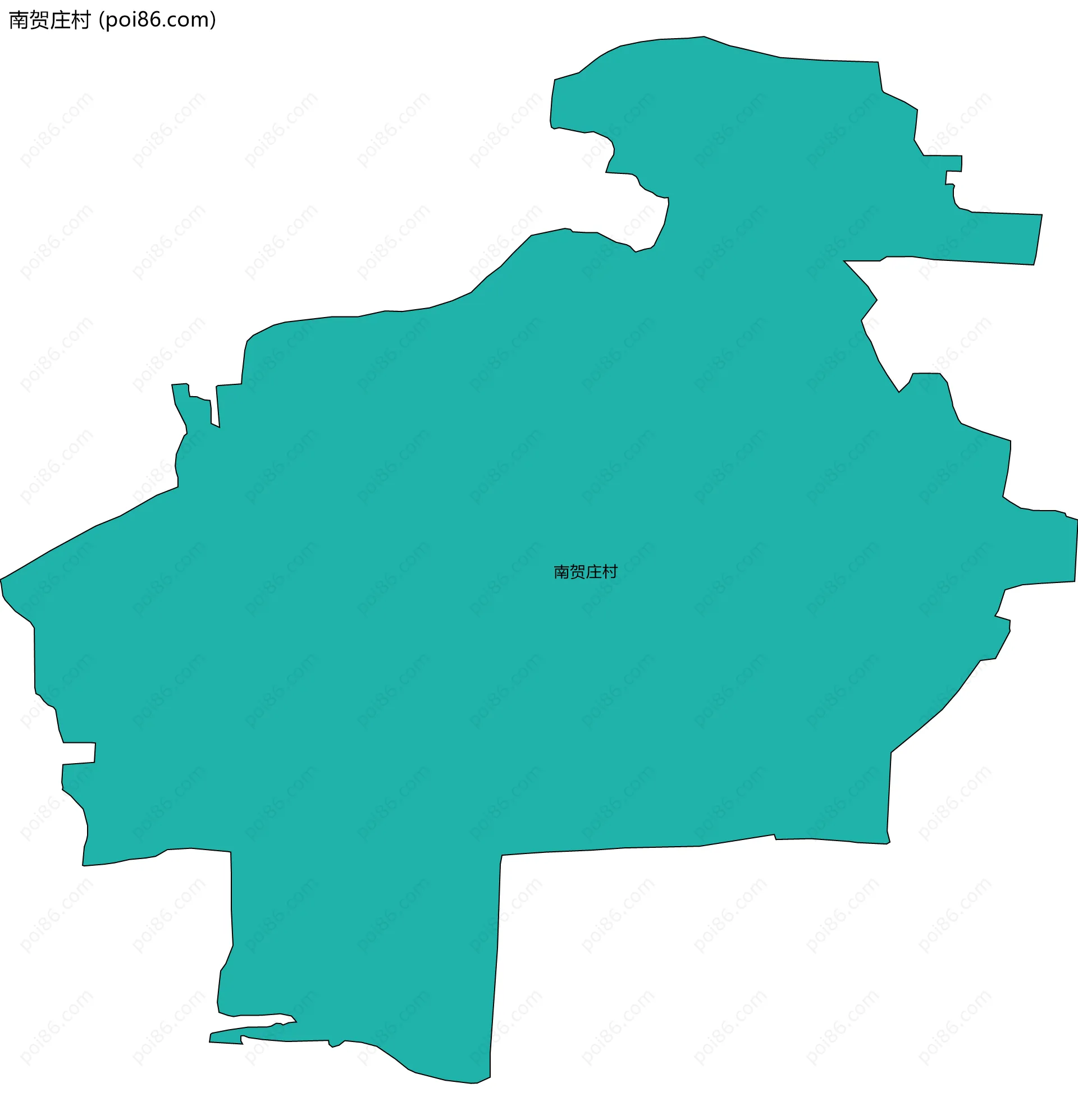 南贺庄村边界地图
