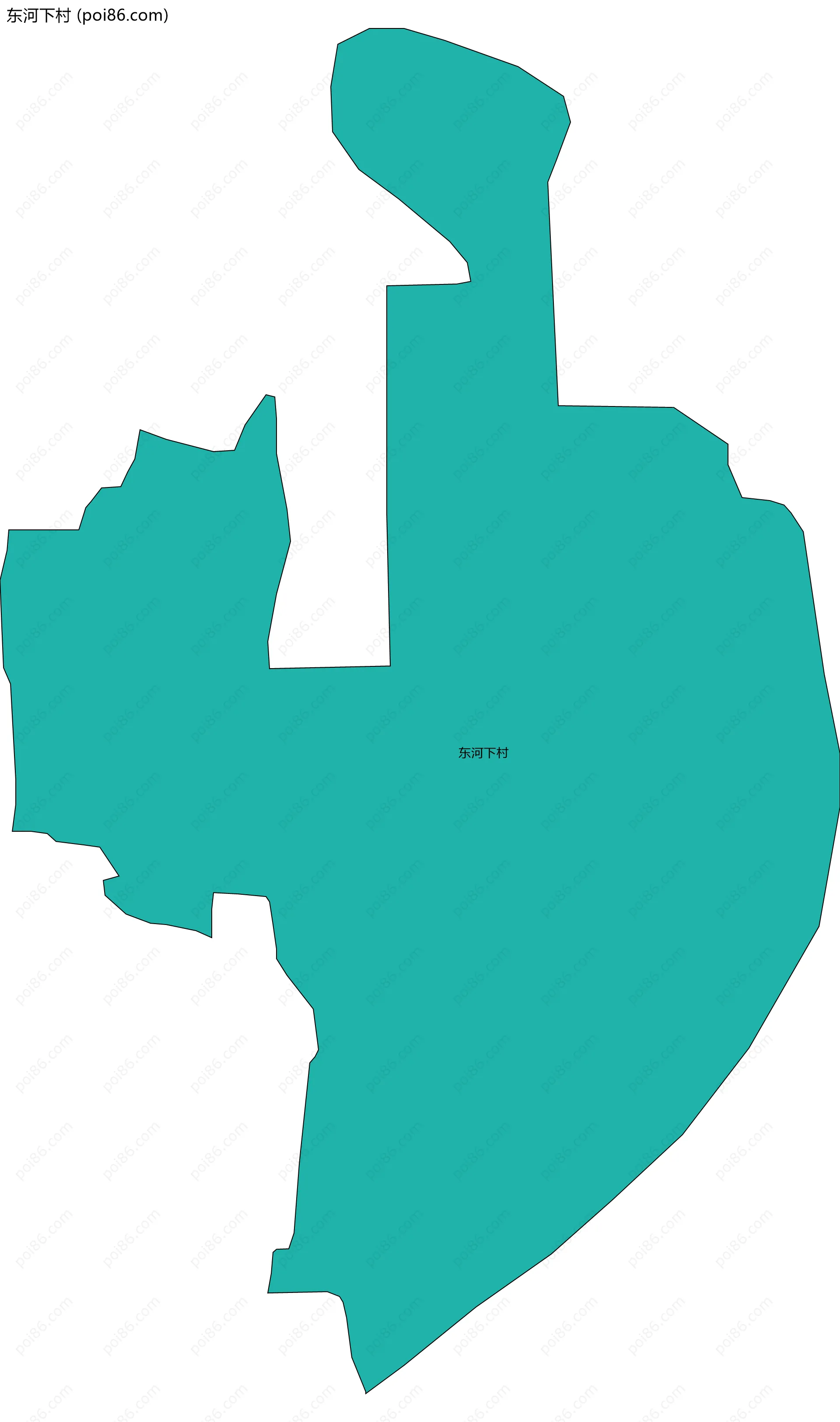 东河下村边界地图