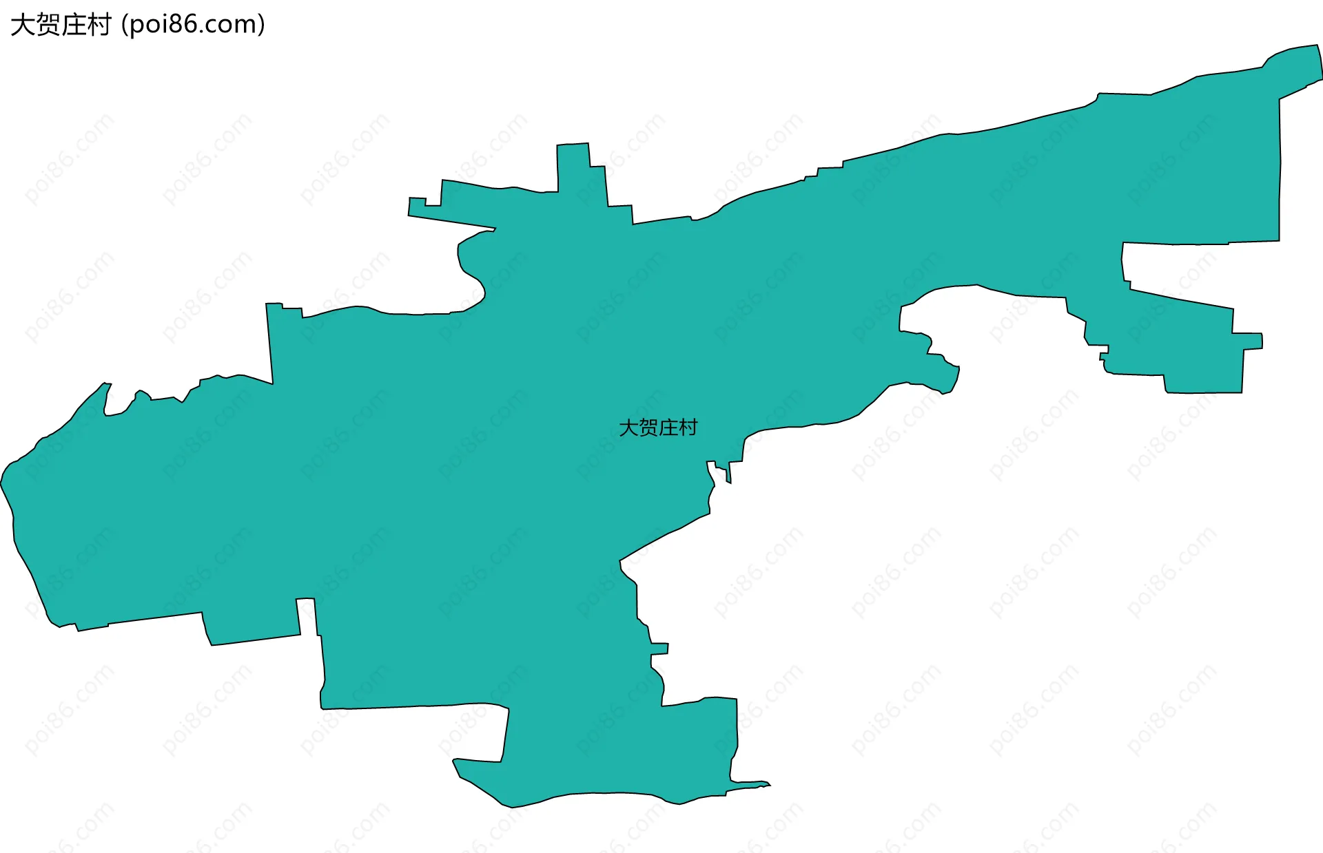 大贺庄村边界地图