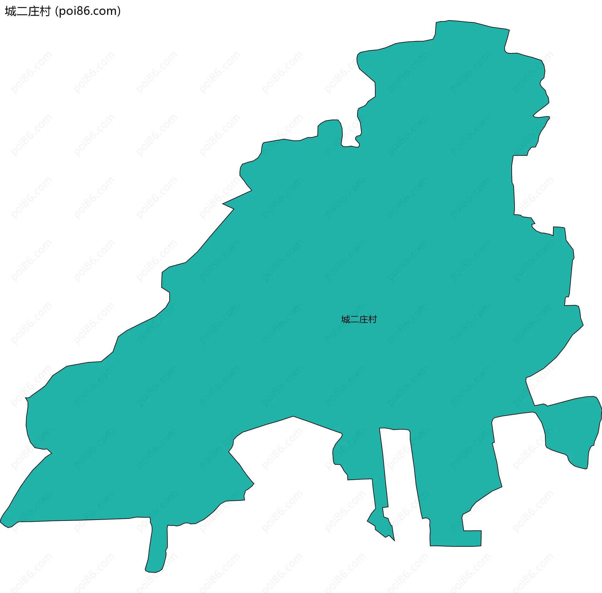 城二庄村边界地图