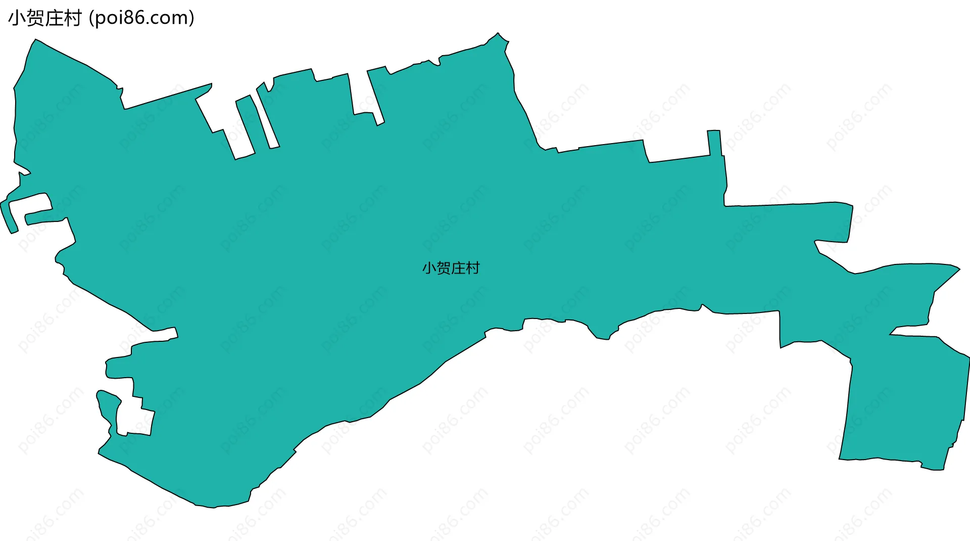 小贺庄村边界地图