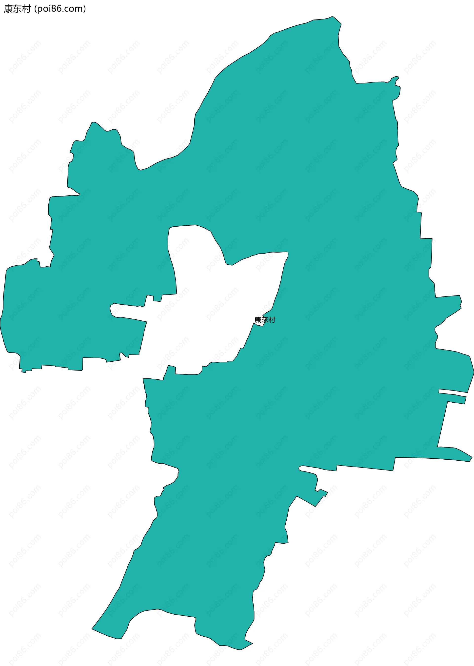 康东村边界地图