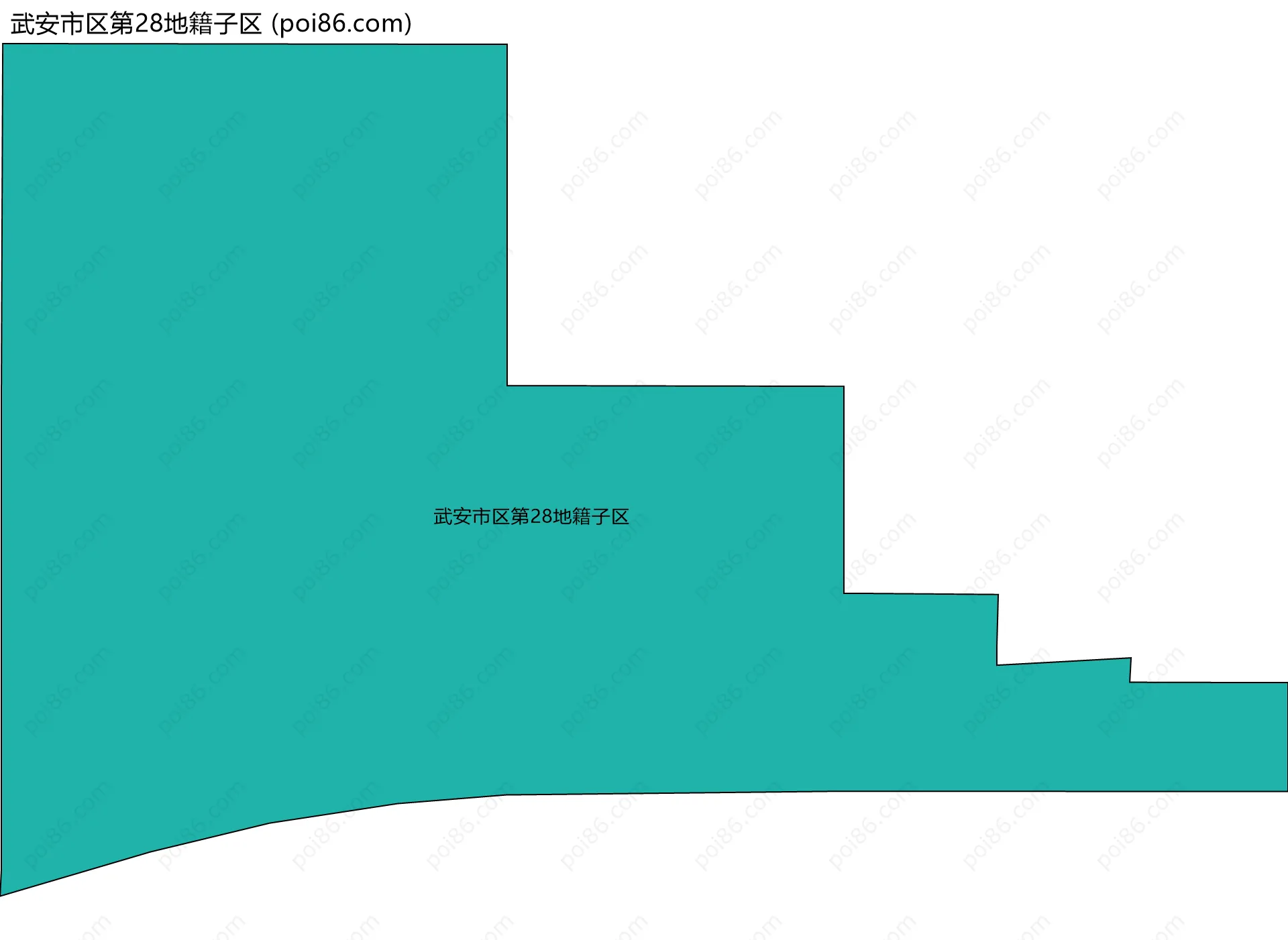 武安市区第28地籍子区边界地图