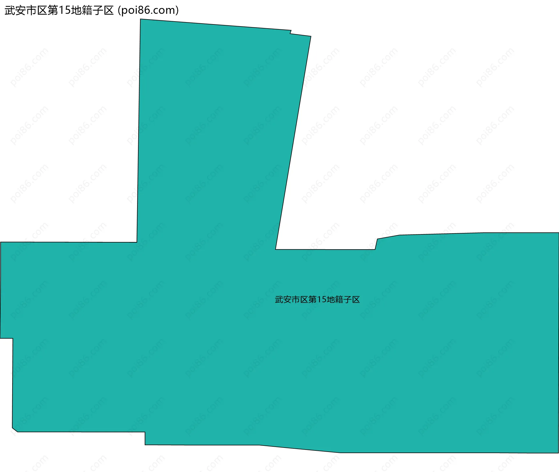 武安市区第15地籍子区边界地图