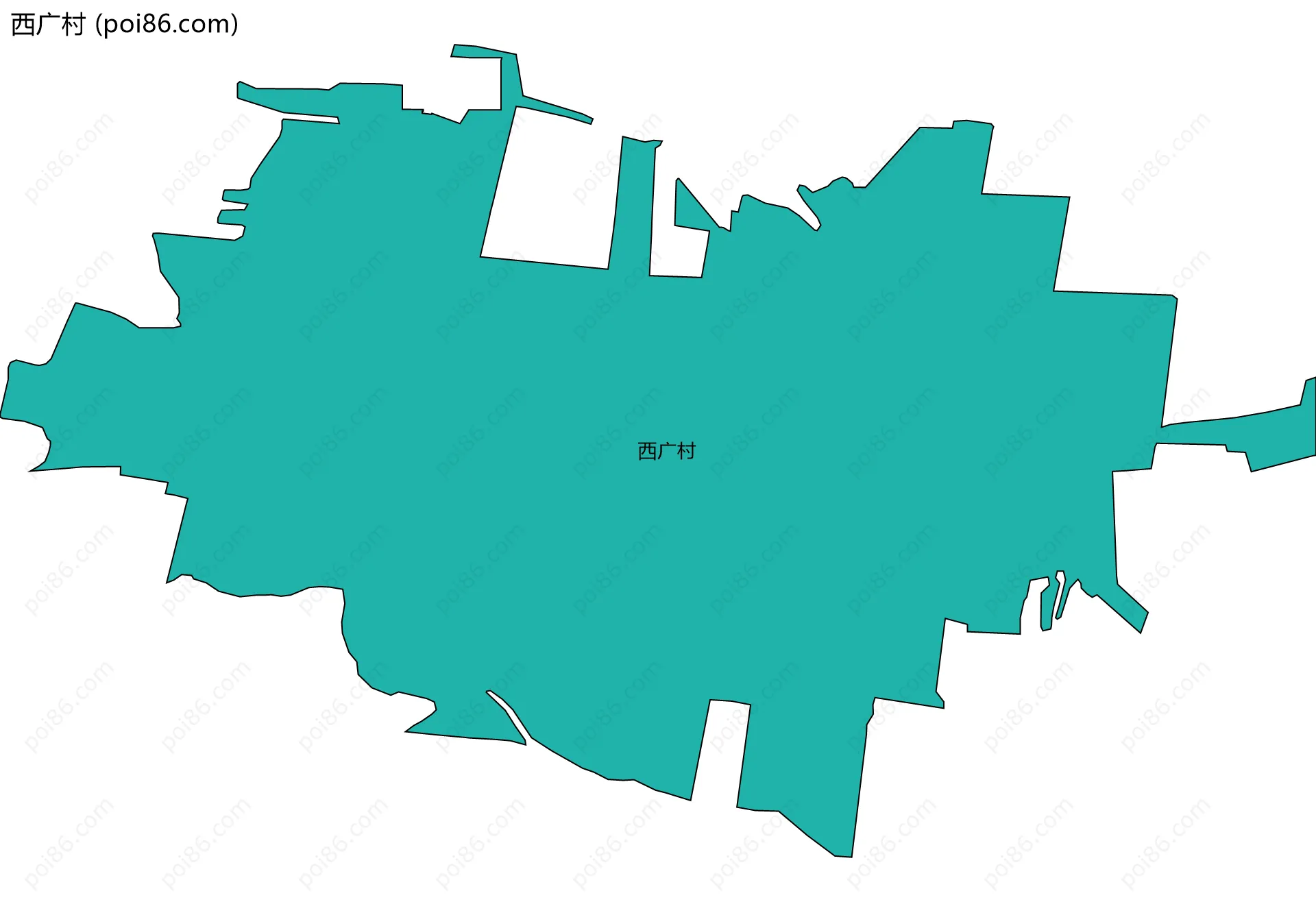 西广村边界地图