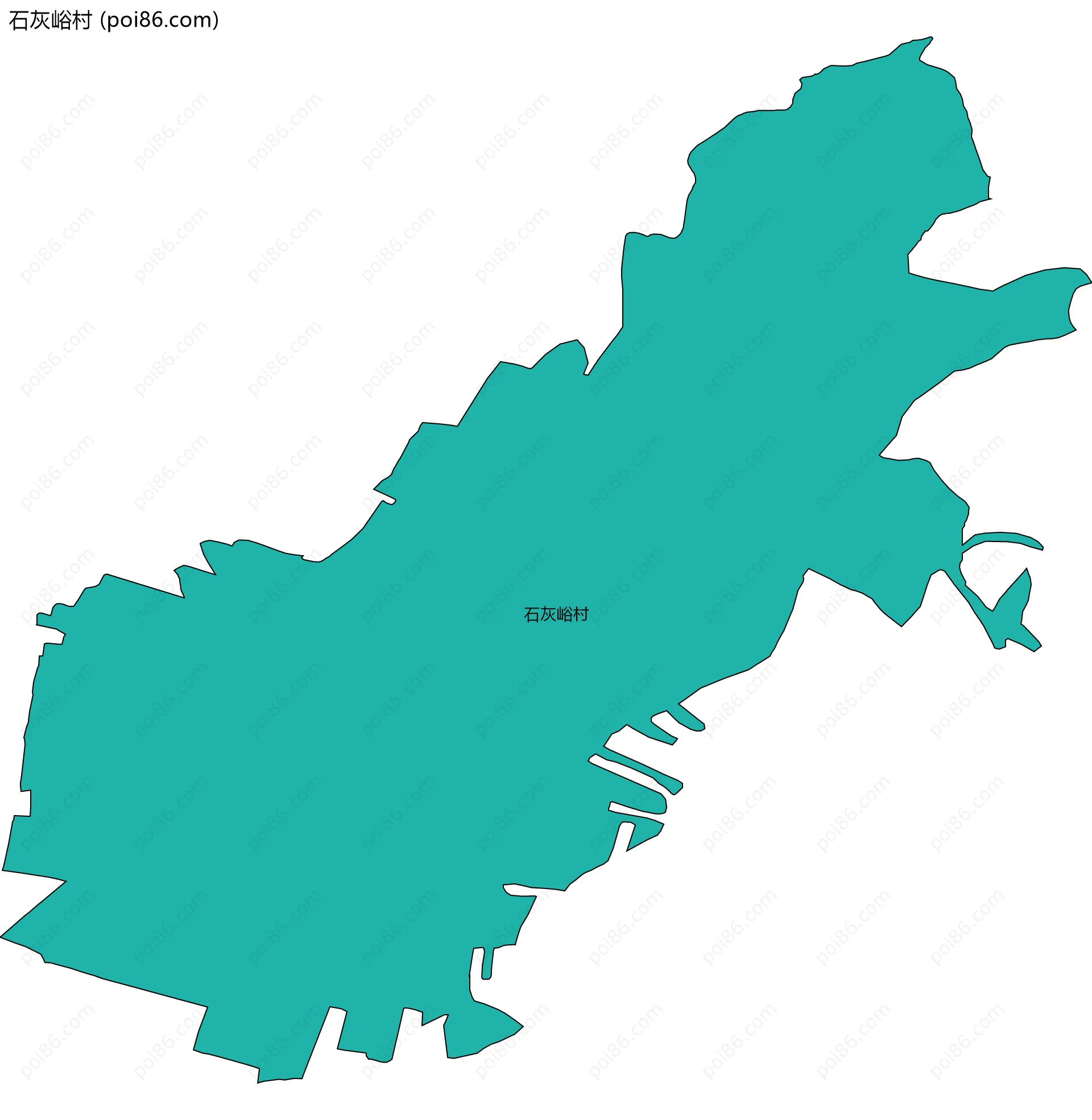 石灰峪村边界地图