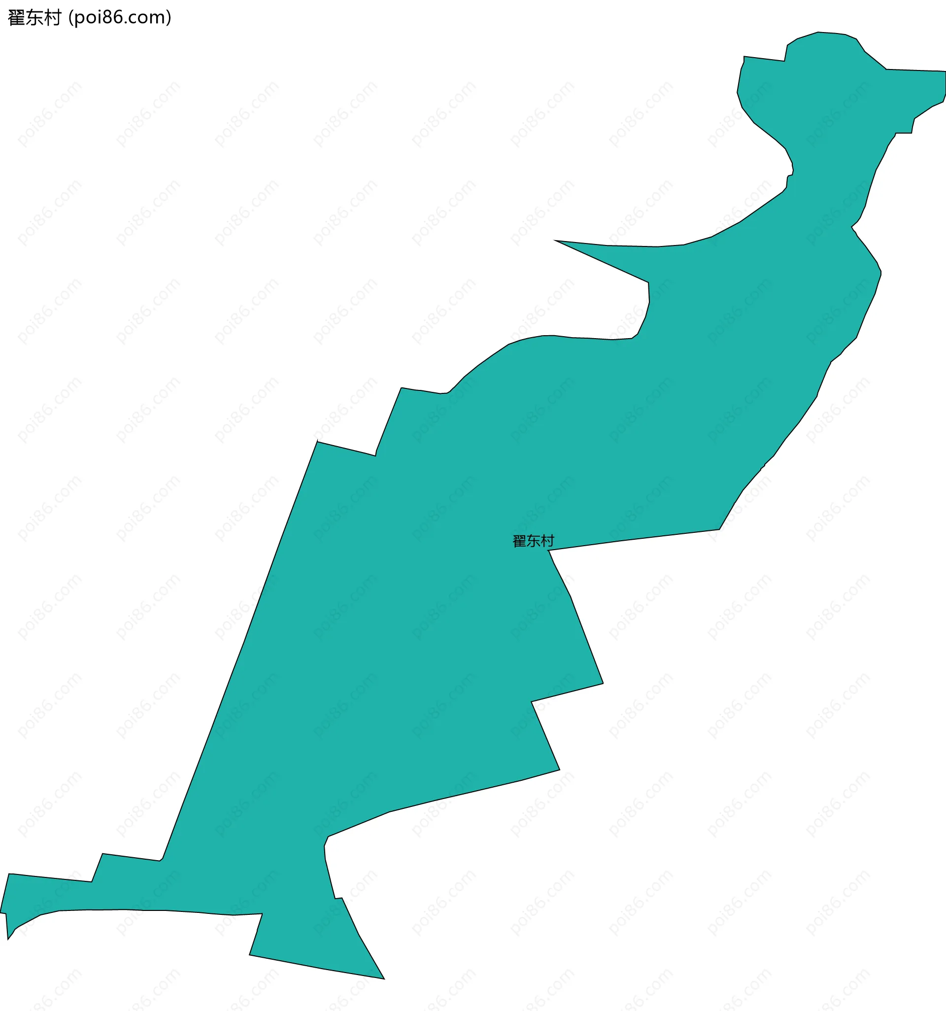 翟东村边界地图