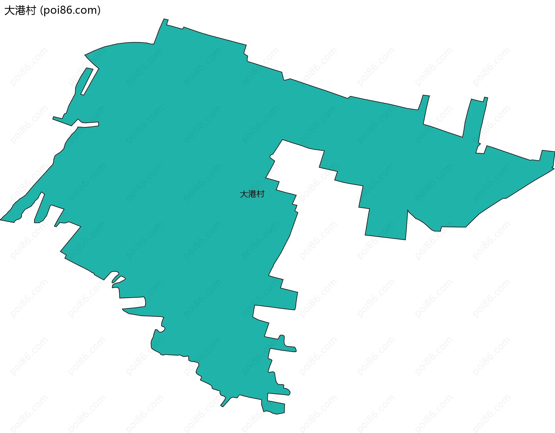 大港村边界地图