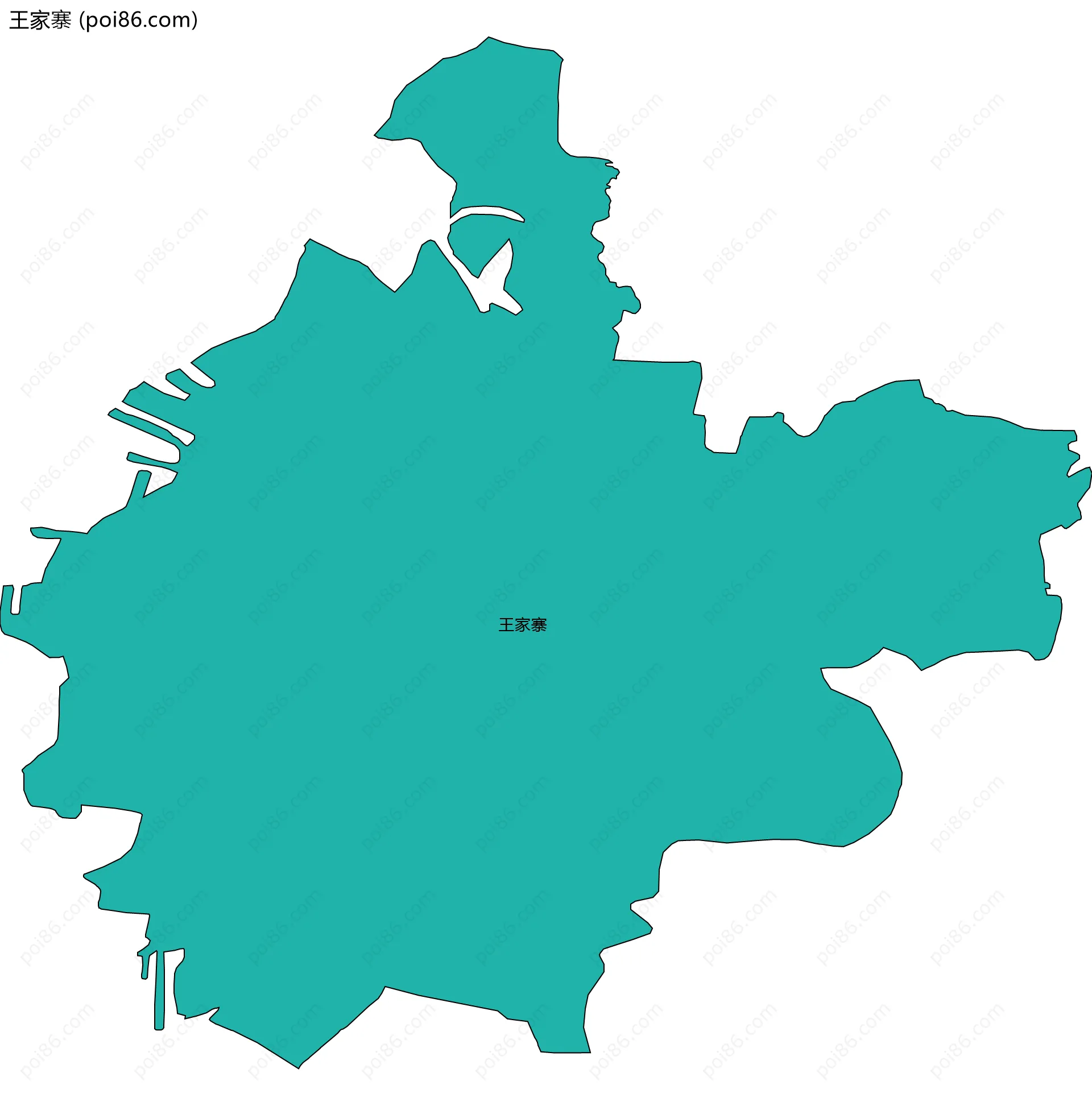 王家寨边界地图