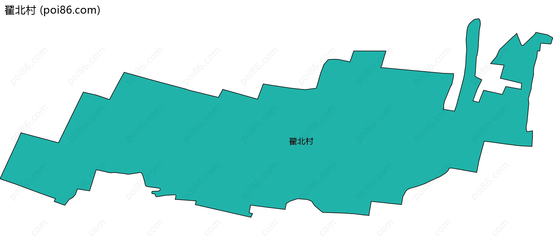 翟北村边界地图