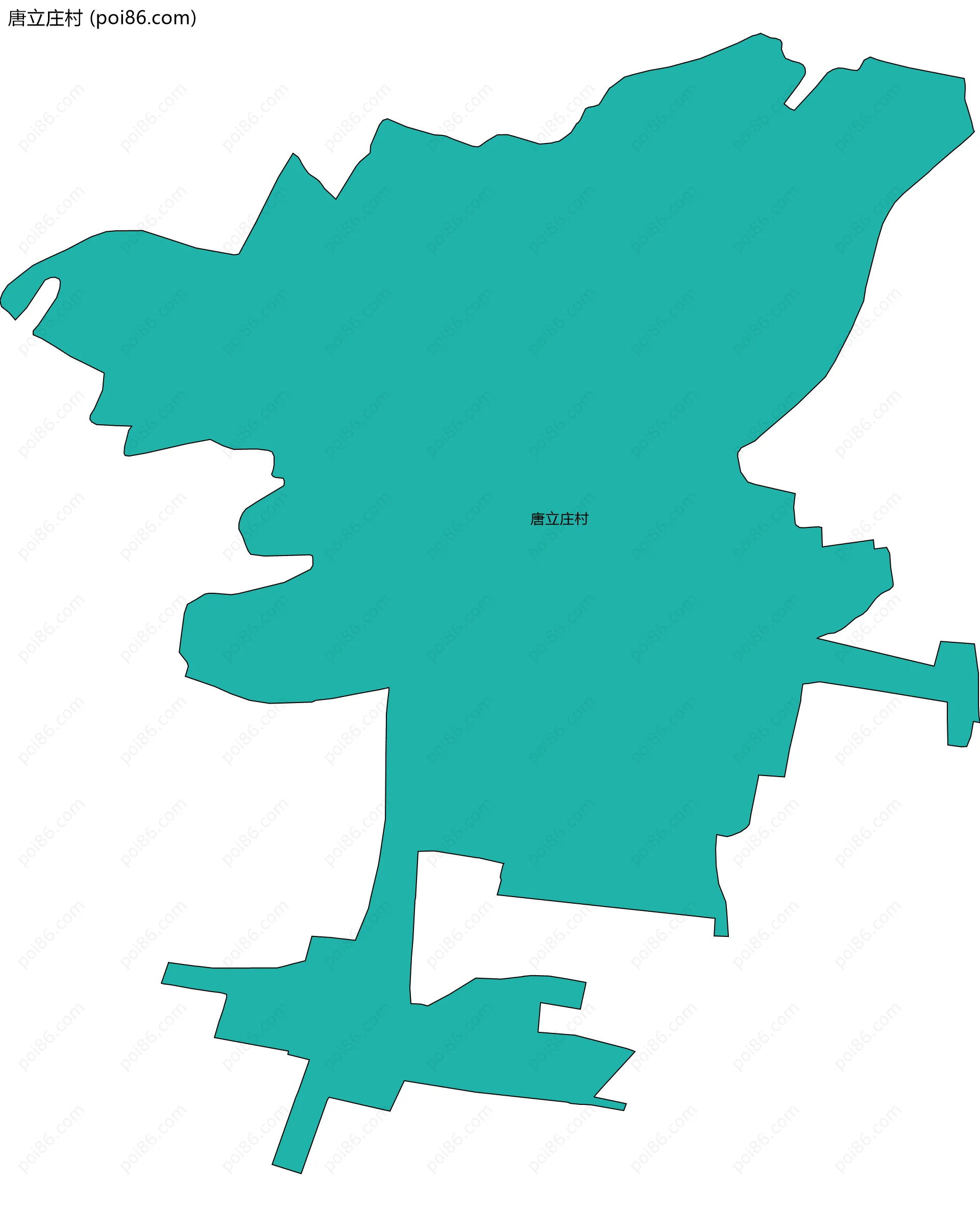 唐立庄村边界地图