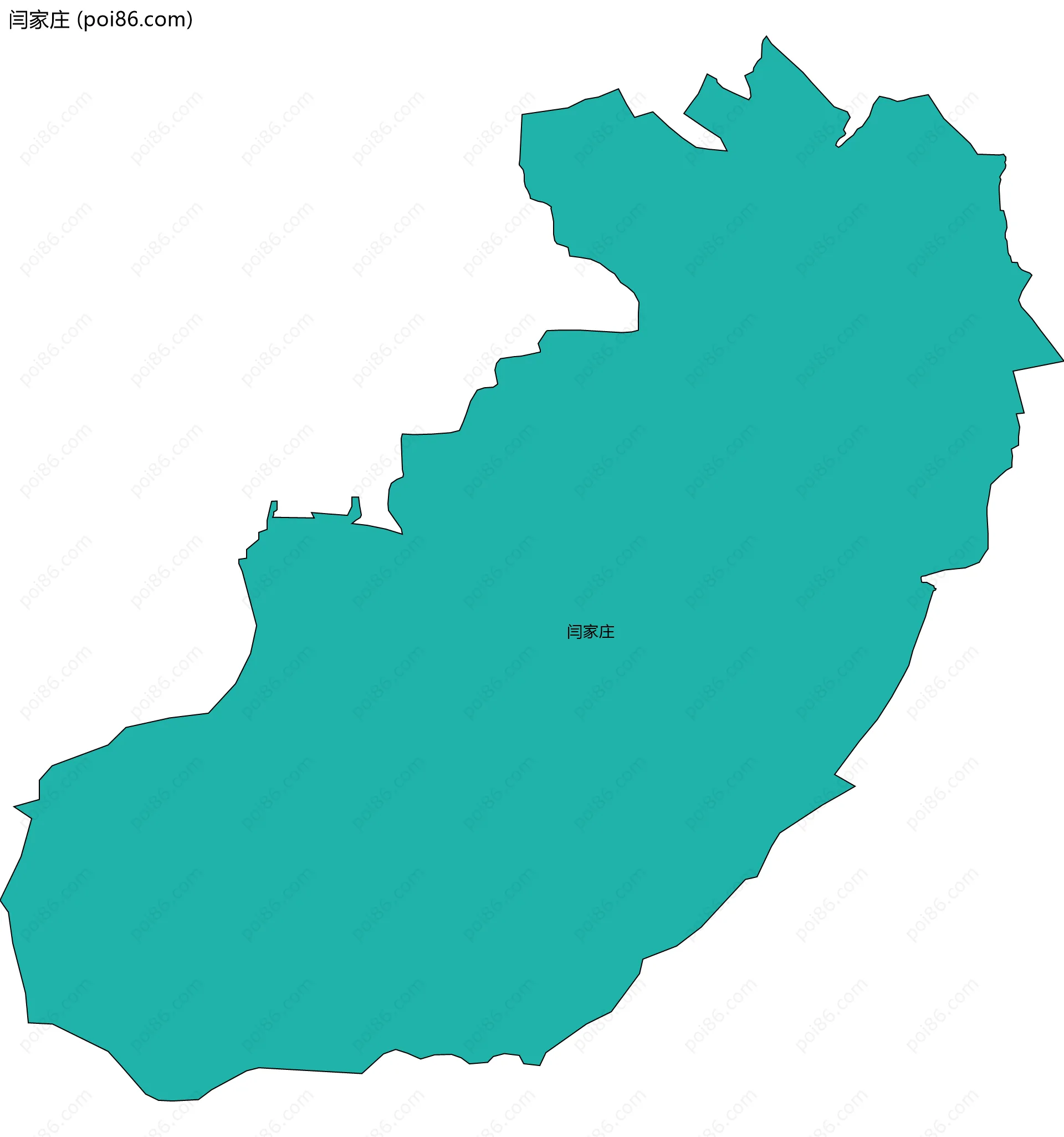 闫家庄边界地图