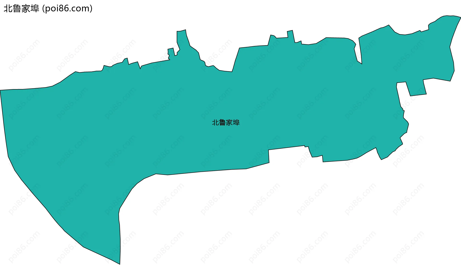 北鲁家埠边界地图