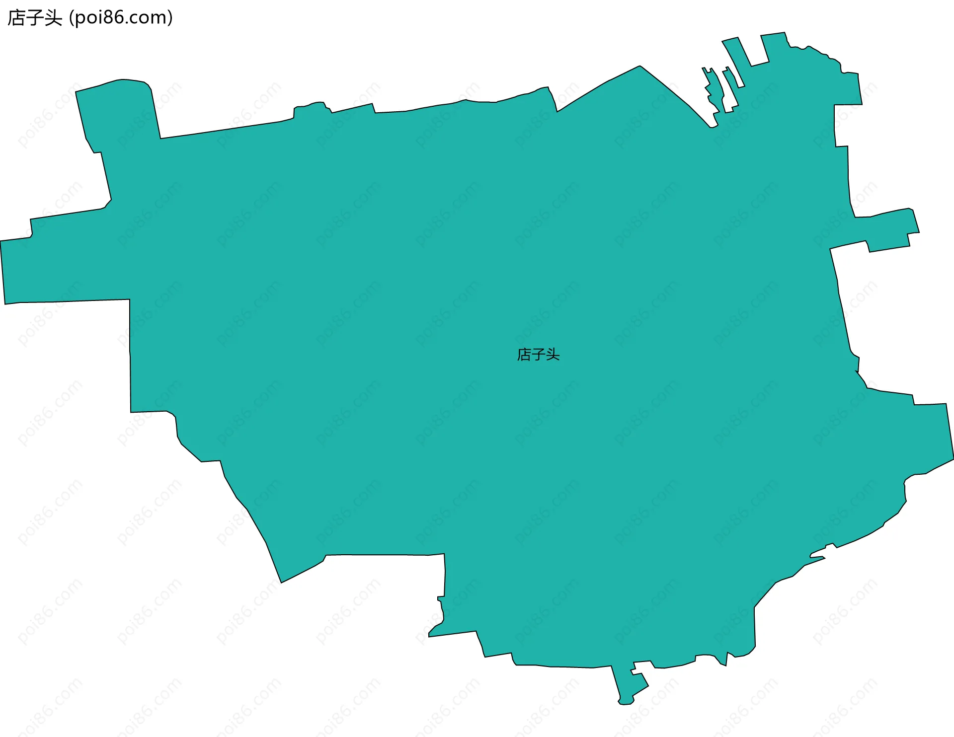店子头边界地图