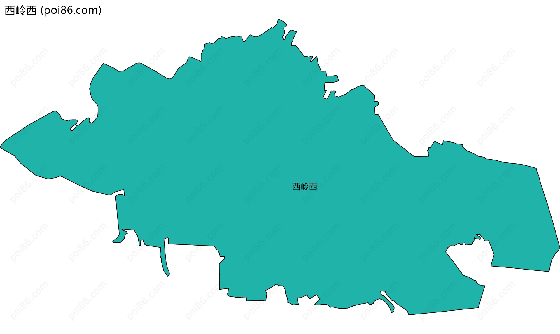 西岭西边界地图