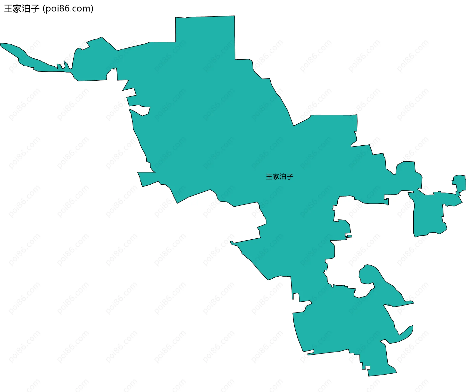 王家泊子边界地图