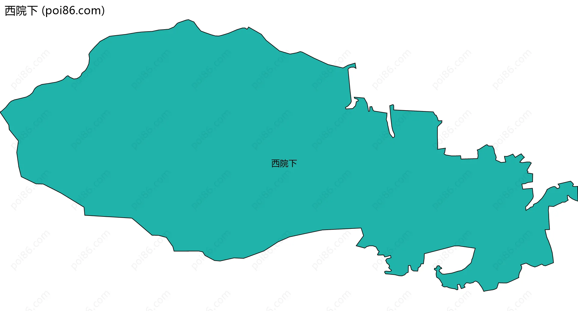 西院下边界地图