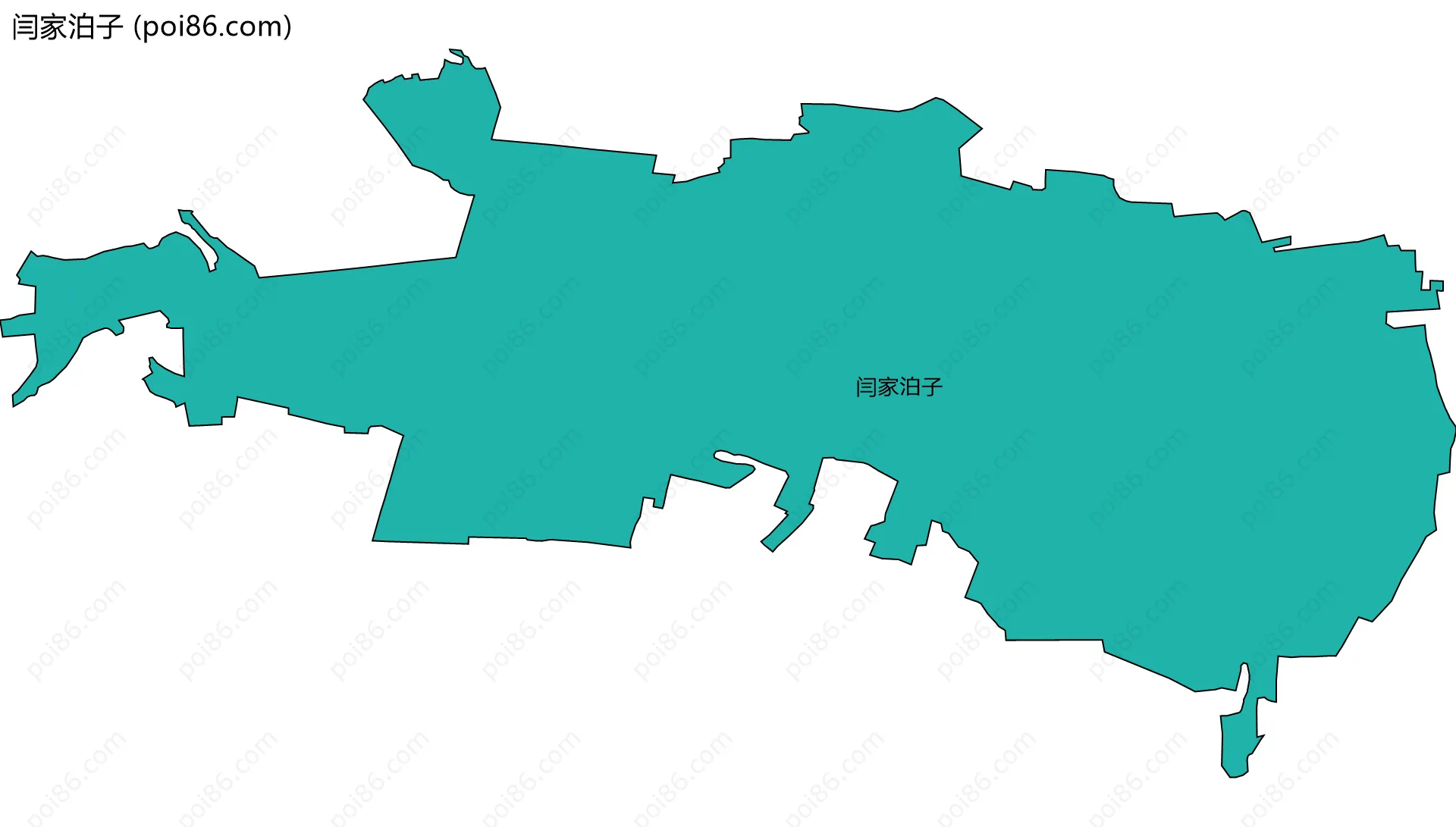 闫家泊子边界地图