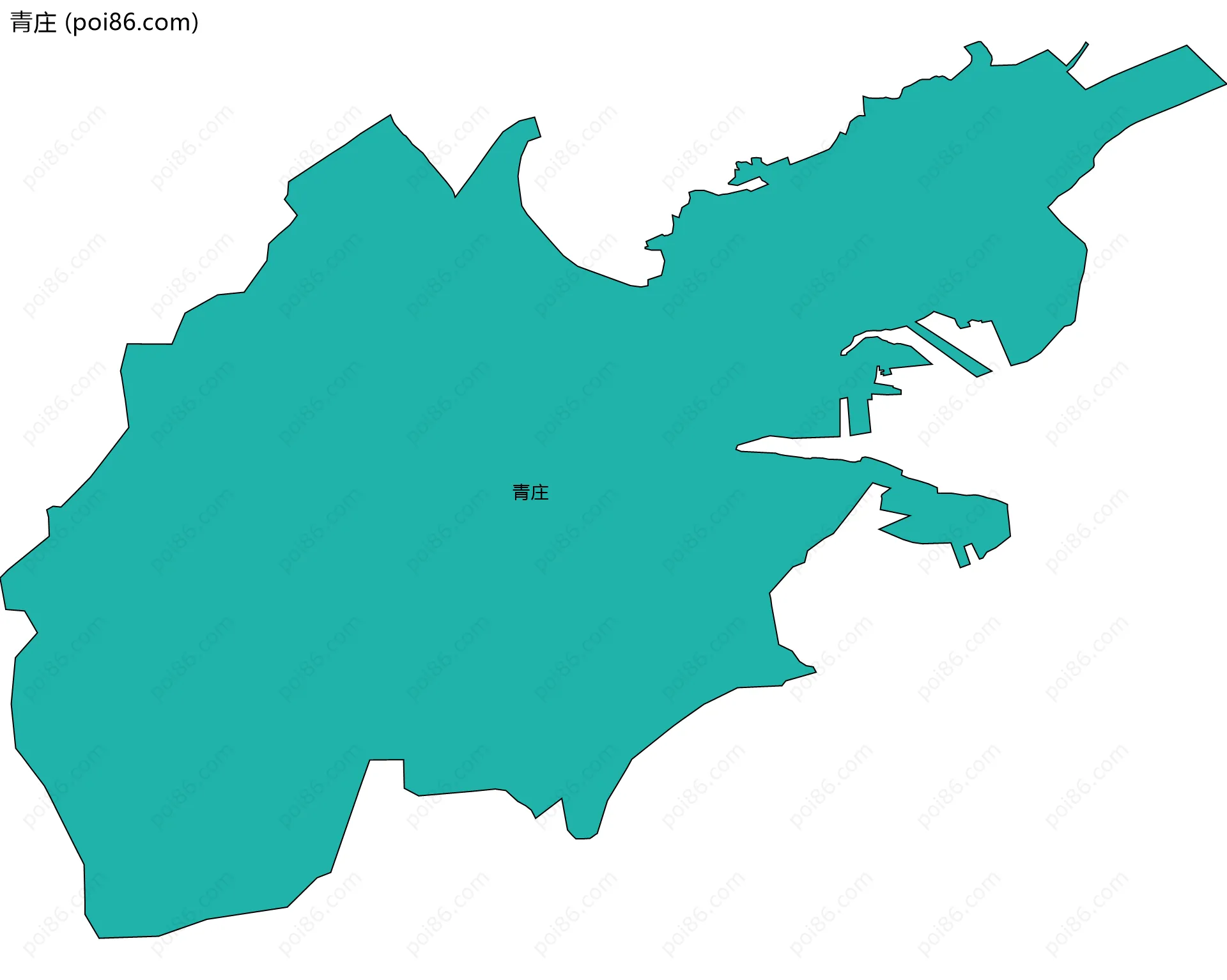 青庄边界地图