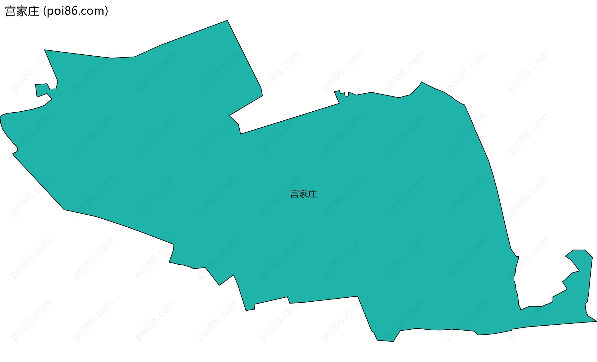 宫家庄边界地图