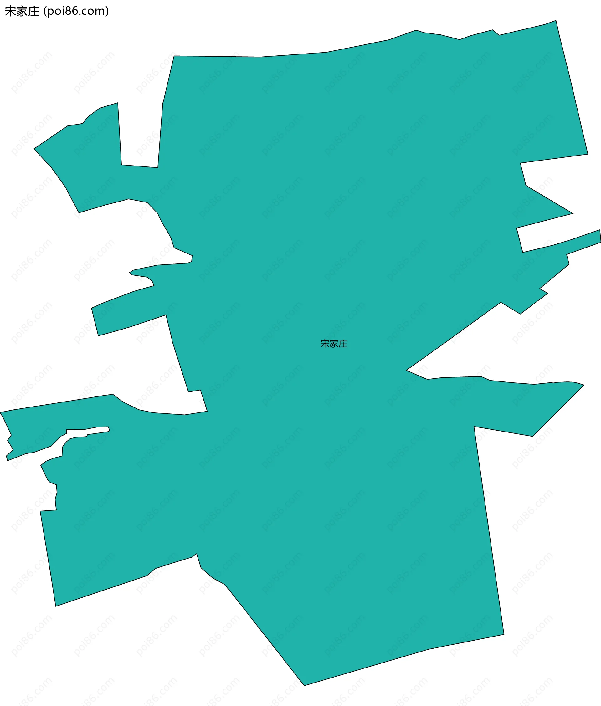 宋家庄边界地图