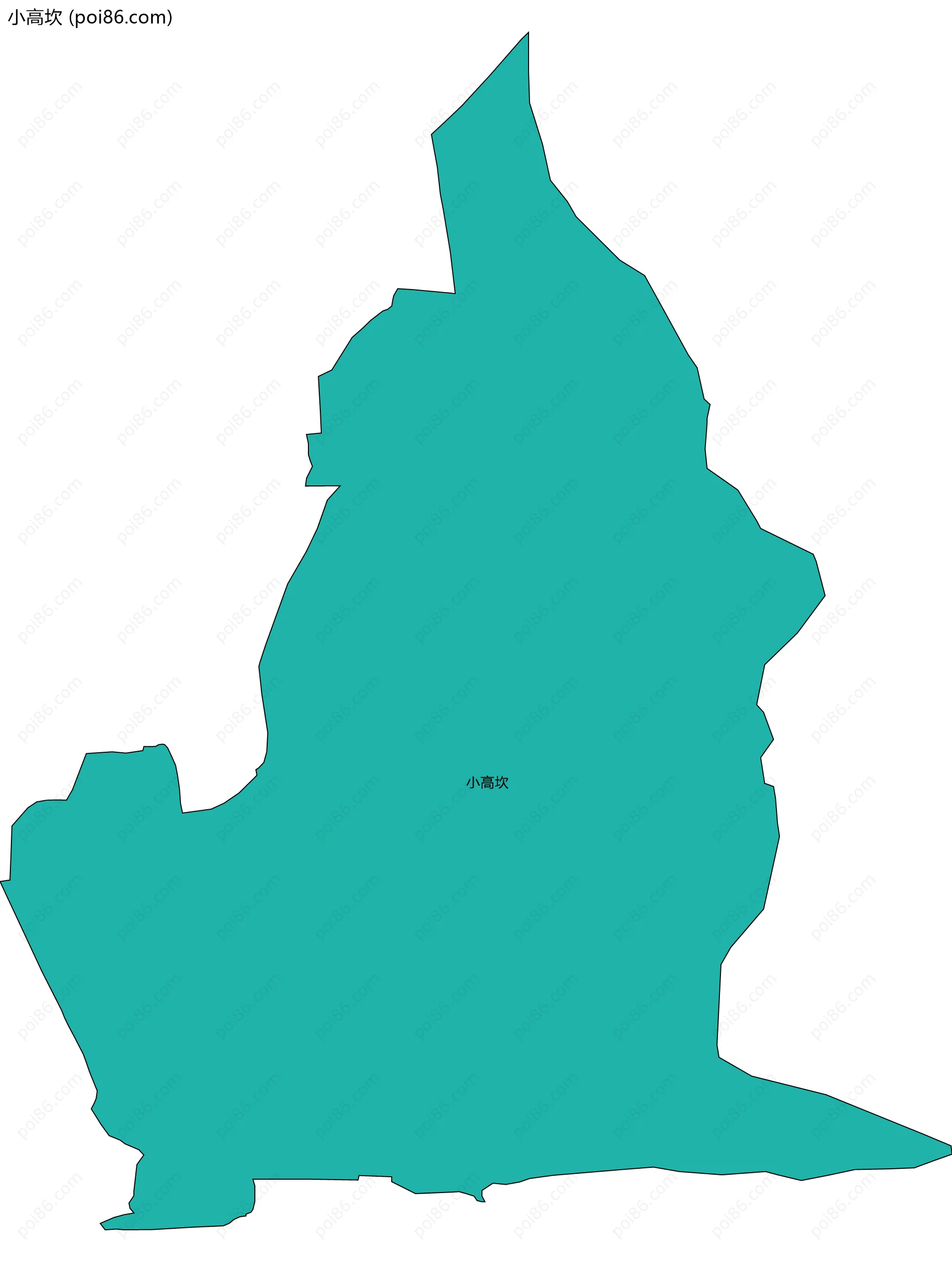 小高坎边界地图