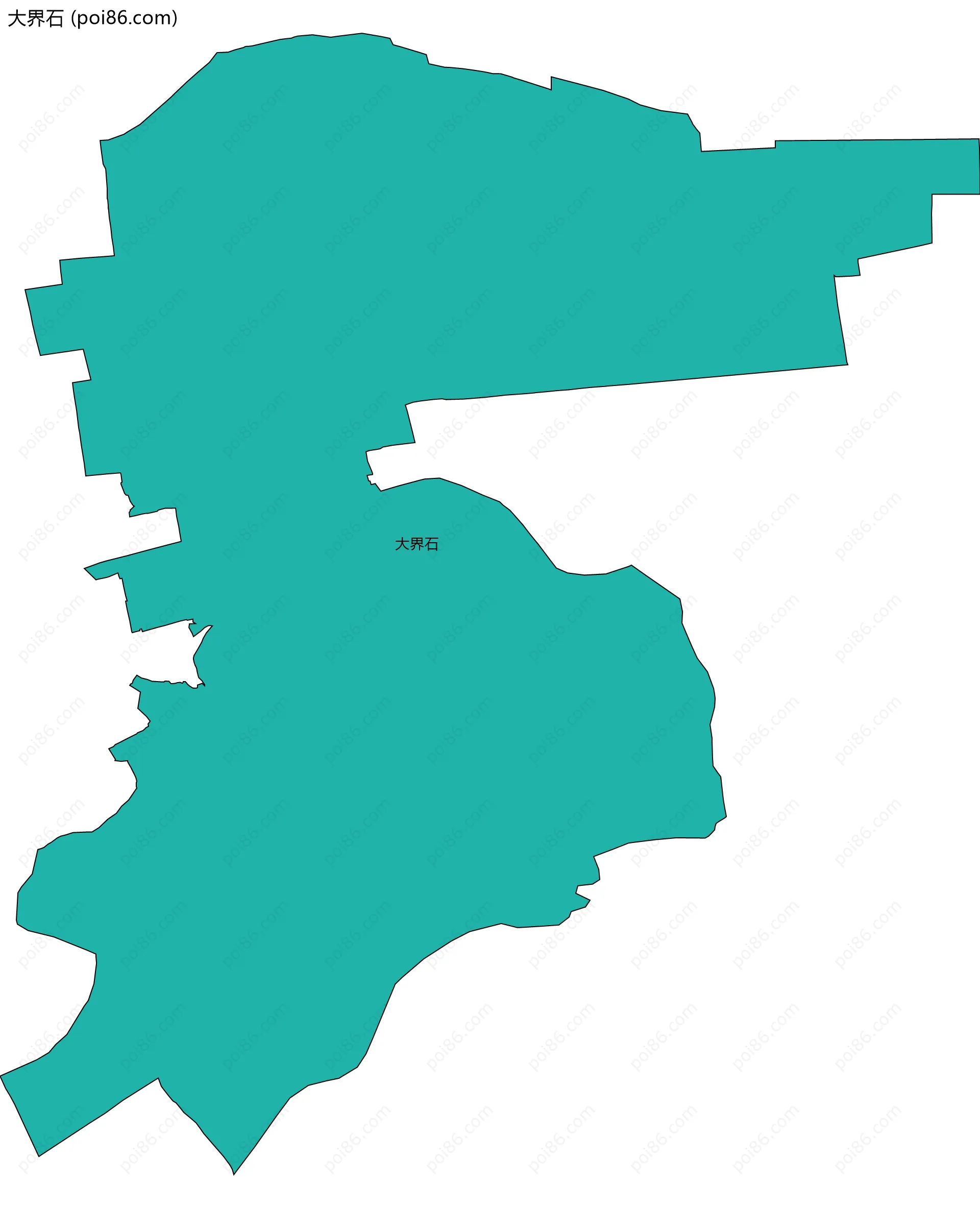 大界石边界地图
