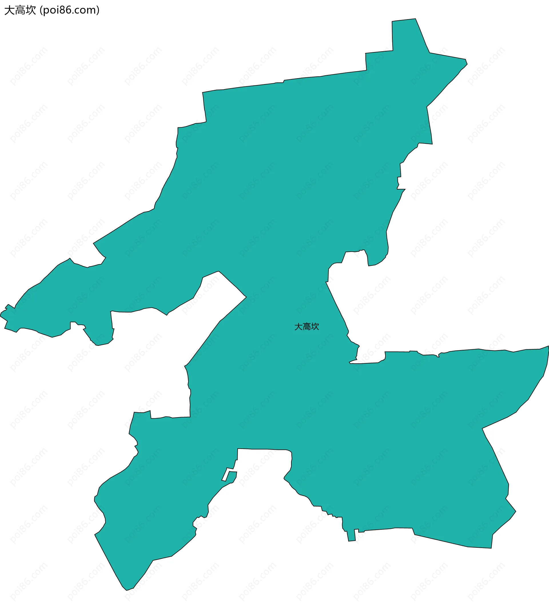 大高坎边界地图