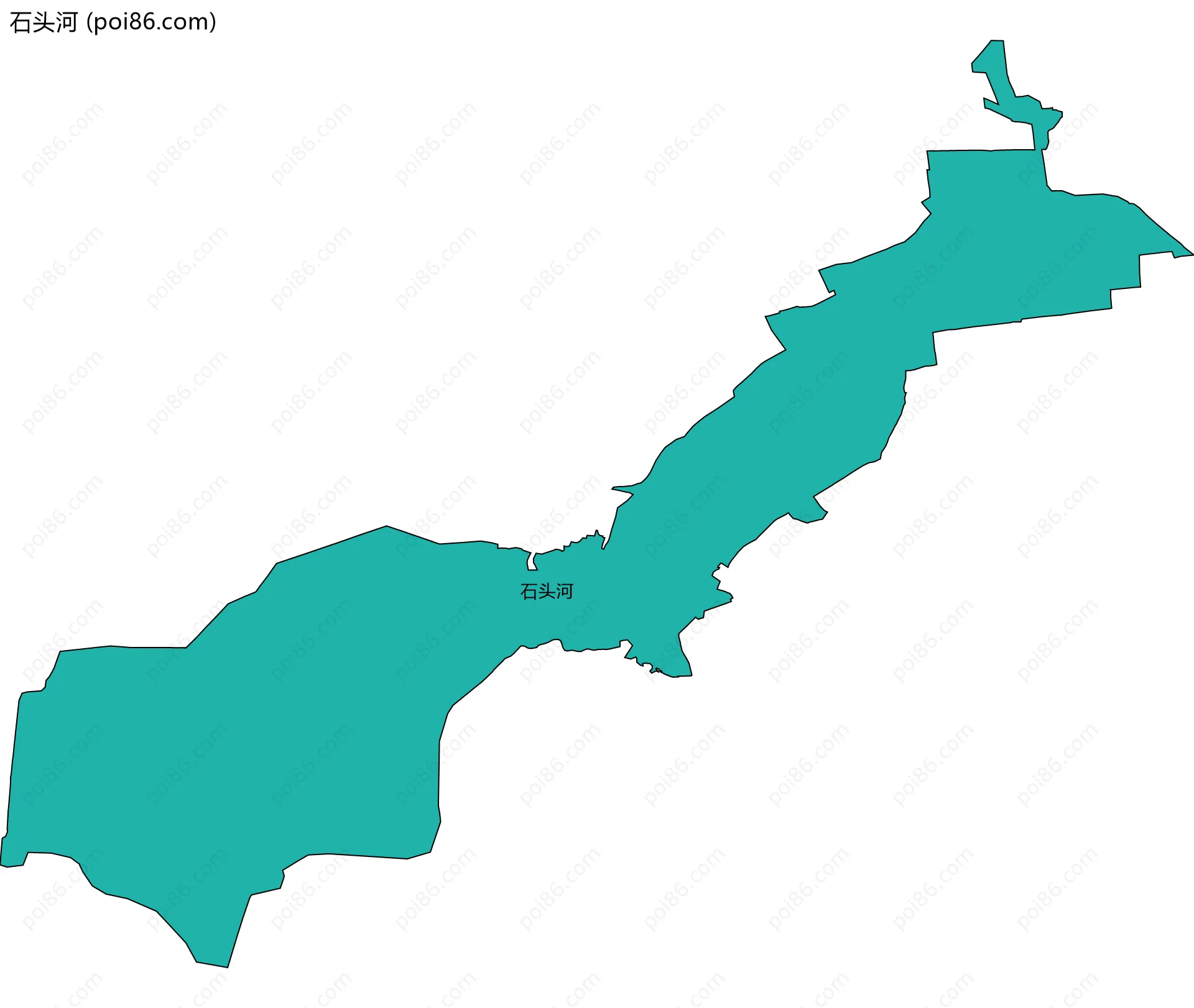 石头河边界地图