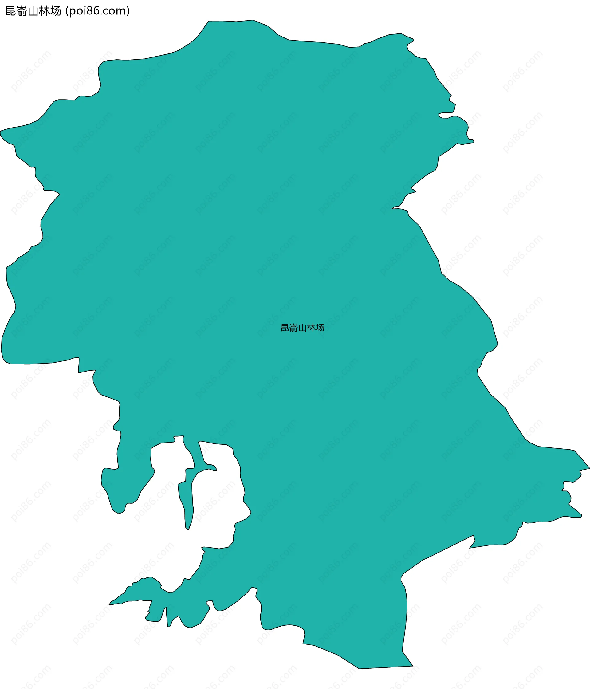 昆嵛山林场边界地图