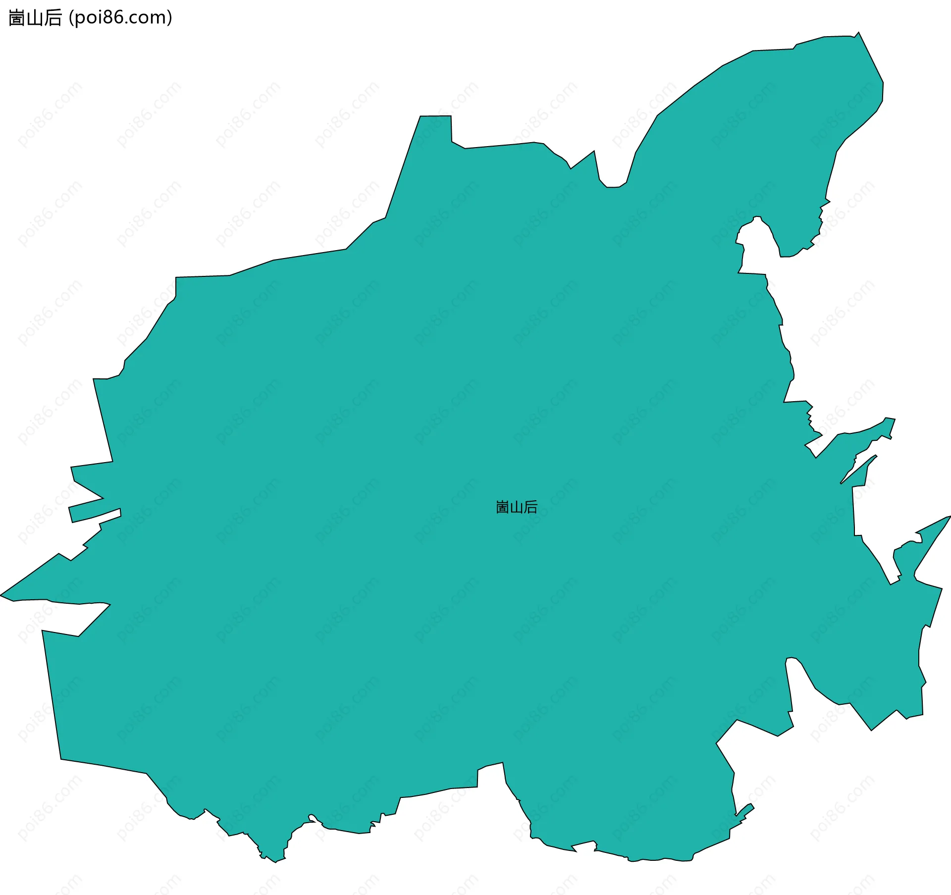 崮山后边界地图