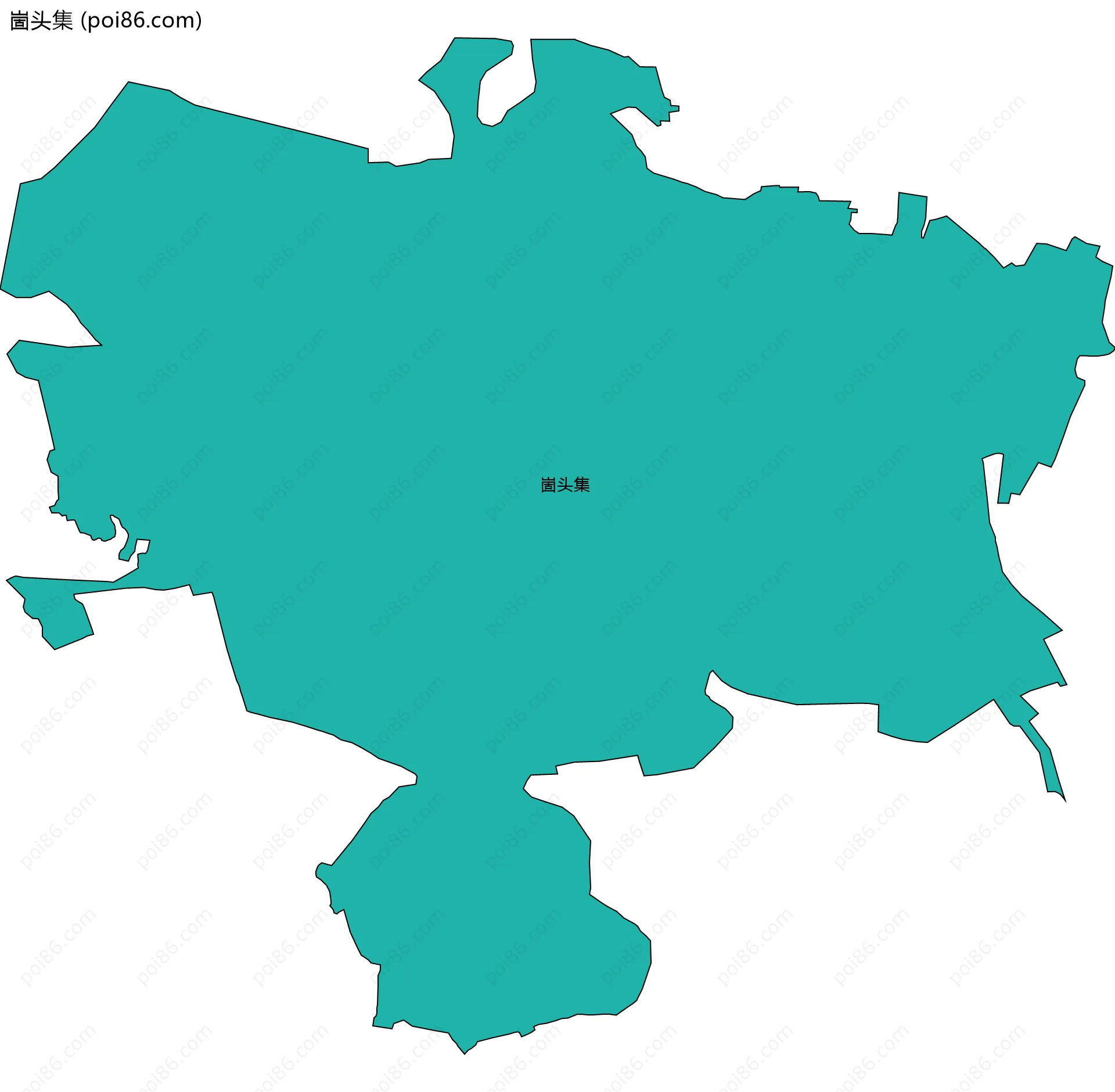 崮头集边界地图